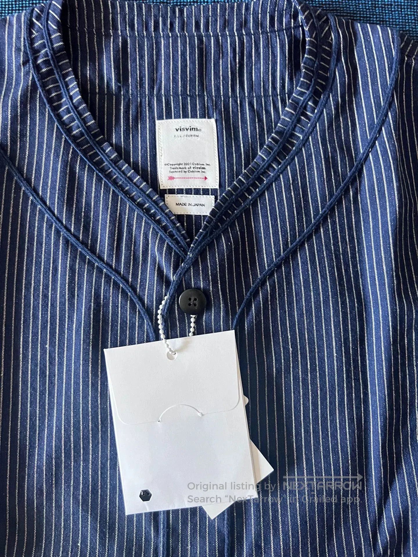 Visvim visvim dugout shirt in navy stripes. Size US M / EU 48-50 / 2 - 2 Thumbnail