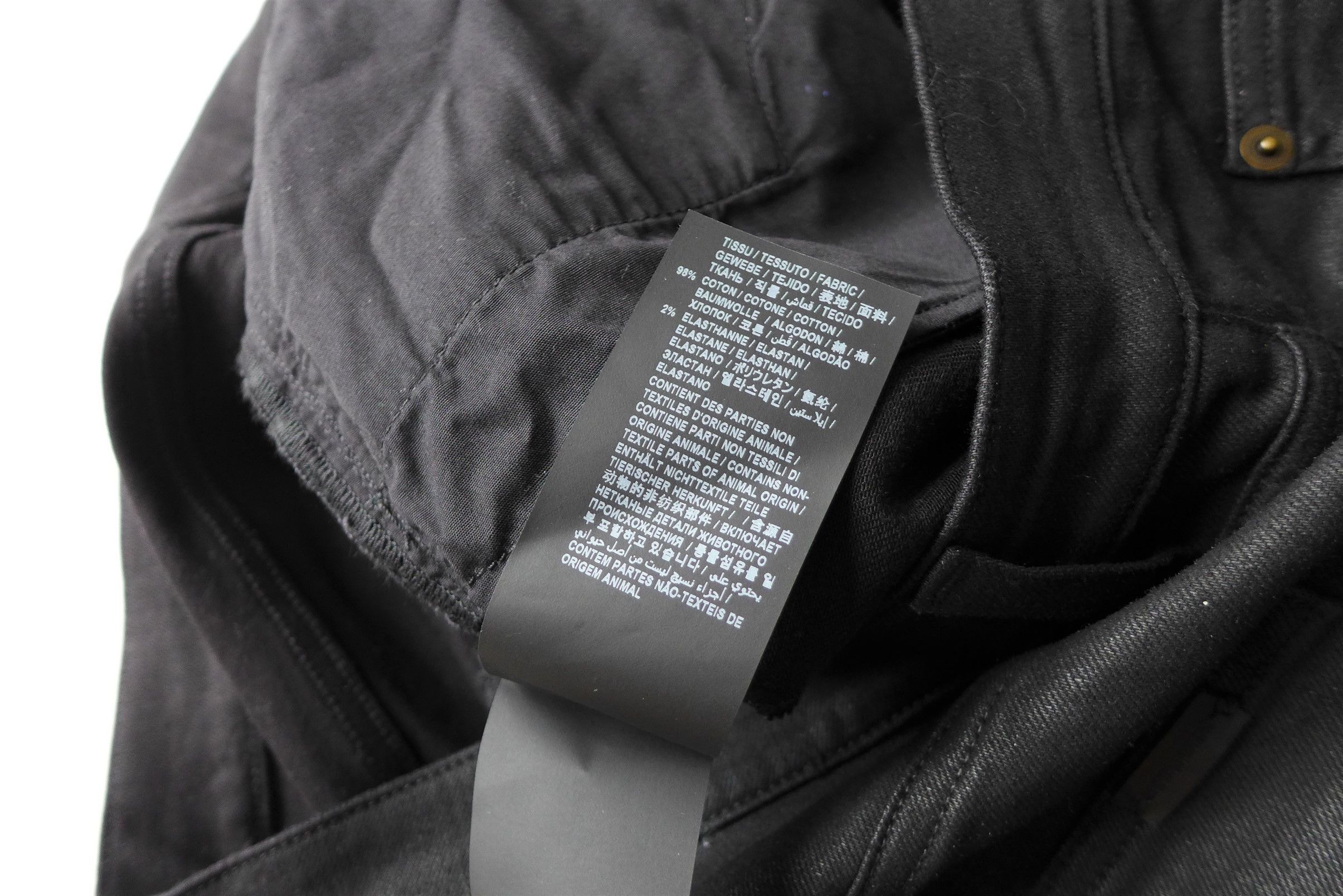 Saint Laurent Paris Saint Laurent D02 Jeans - Coated Black Denim Size US 38 / EU 54 - 18 Thumbnail