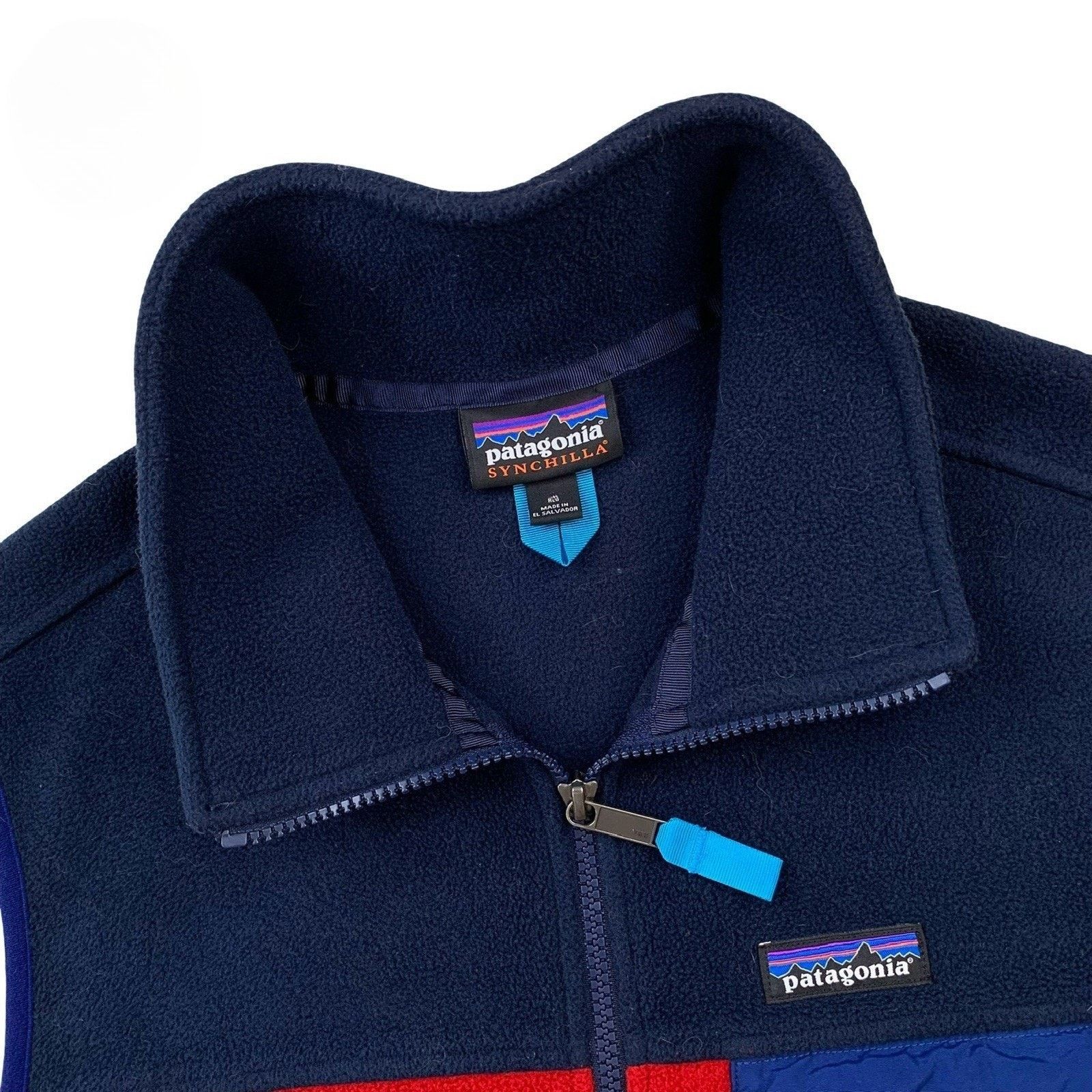 Patagonia Patagonia Synchilla Snap-T Fleece Vest Men’s M Red Navy FA15 Size US M / EU 48-50 / 2 - 3 Thumbnail