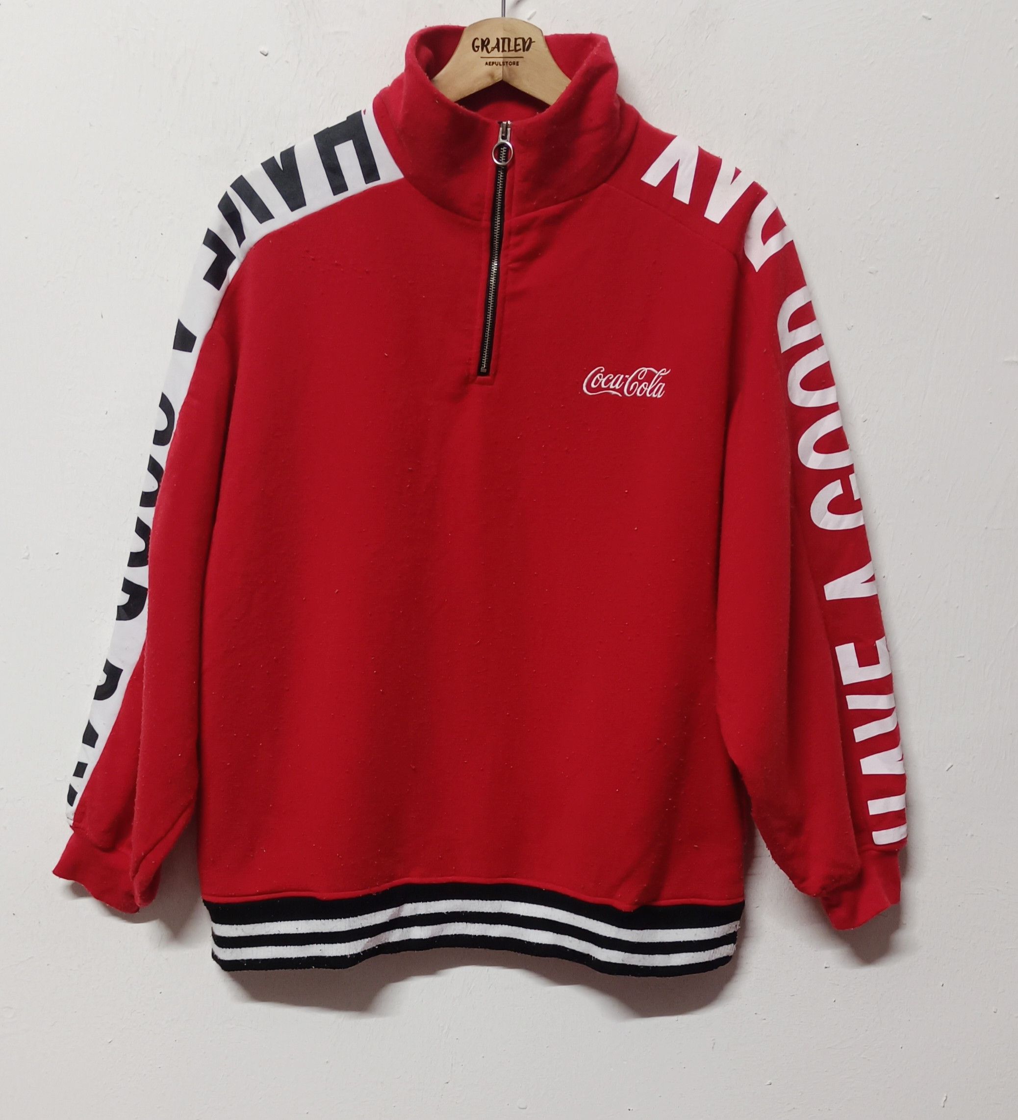 Coca Cola Coca Cola " Have A Good Day" Half Zipper Jacket Size US L / EU 52-54 / 3 - 1 Thumbnail