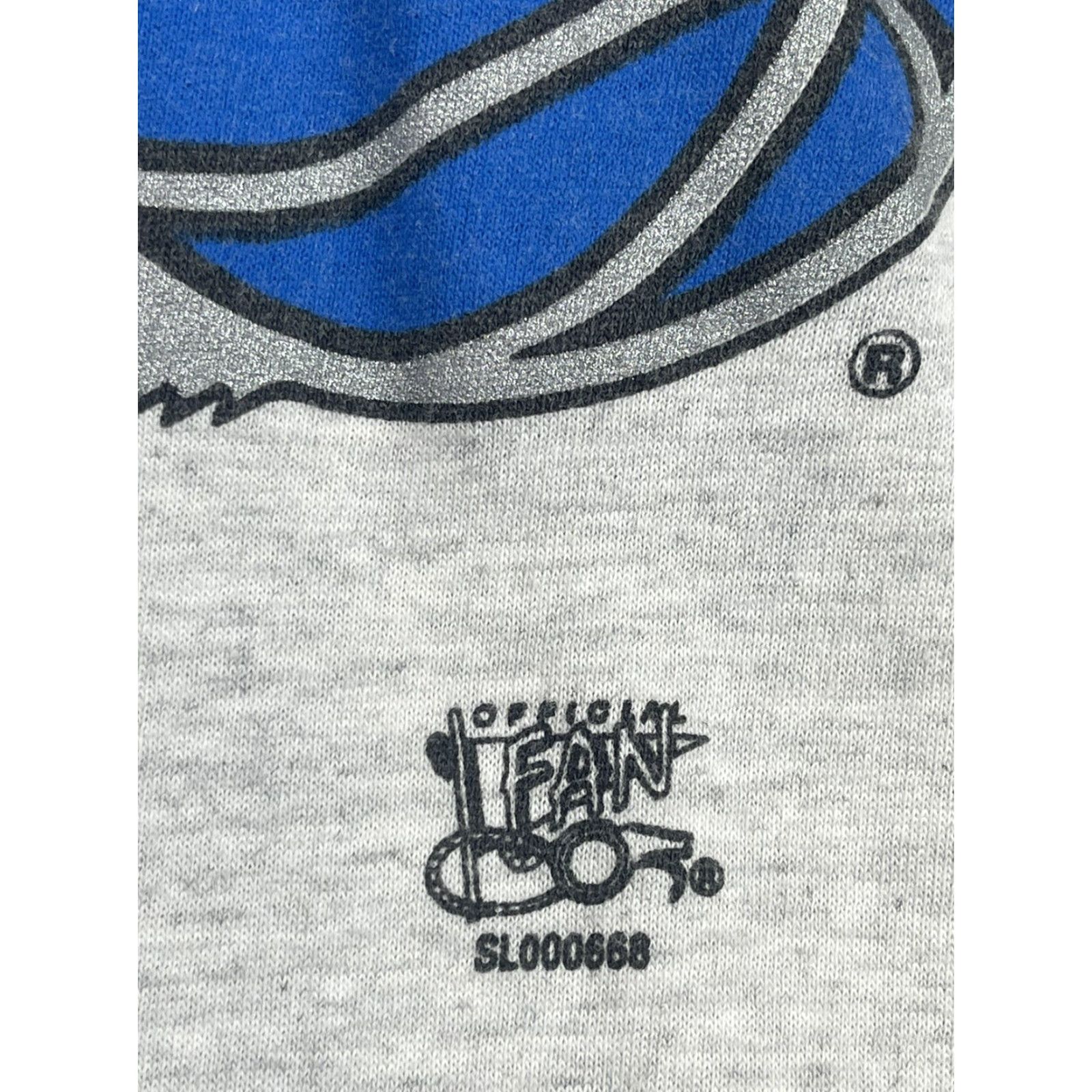 NBA VINTAGE Orlando Magic T Shirt XL 90s NBA AOP Spell Out Gray Cotton Single Stitch Men Shirts 1990s Shaquille O'Neal USA Salem Sportswear Deadstock Size US XL / EU 56 / 4 - 4 Thumbnail
