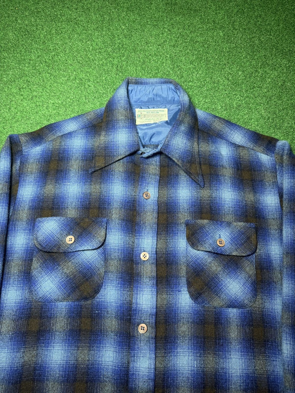 Vintage Vintage 70s Kmart Wool Plaid XL Button Up Flannel Shirt Size US XL / EU 56 / 4 - 2 Thumbnail