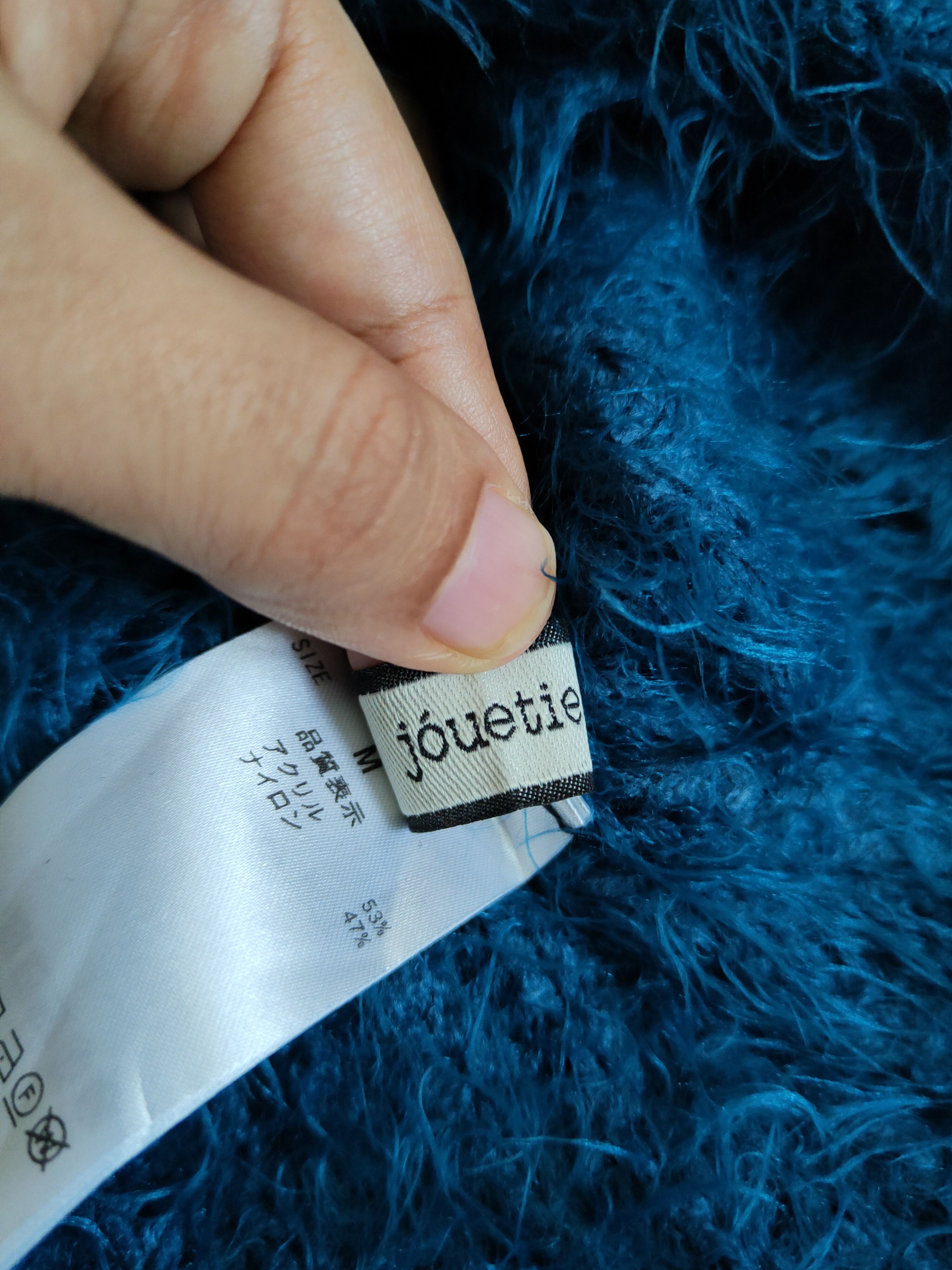 Homespun Knitwear × Japanese Brand Jouetie Turqouise Shag Shaggy Fur Mohair Knitwear #S2185 Size M / US 6-8 / IT 42-44 - 12 Thumbnail