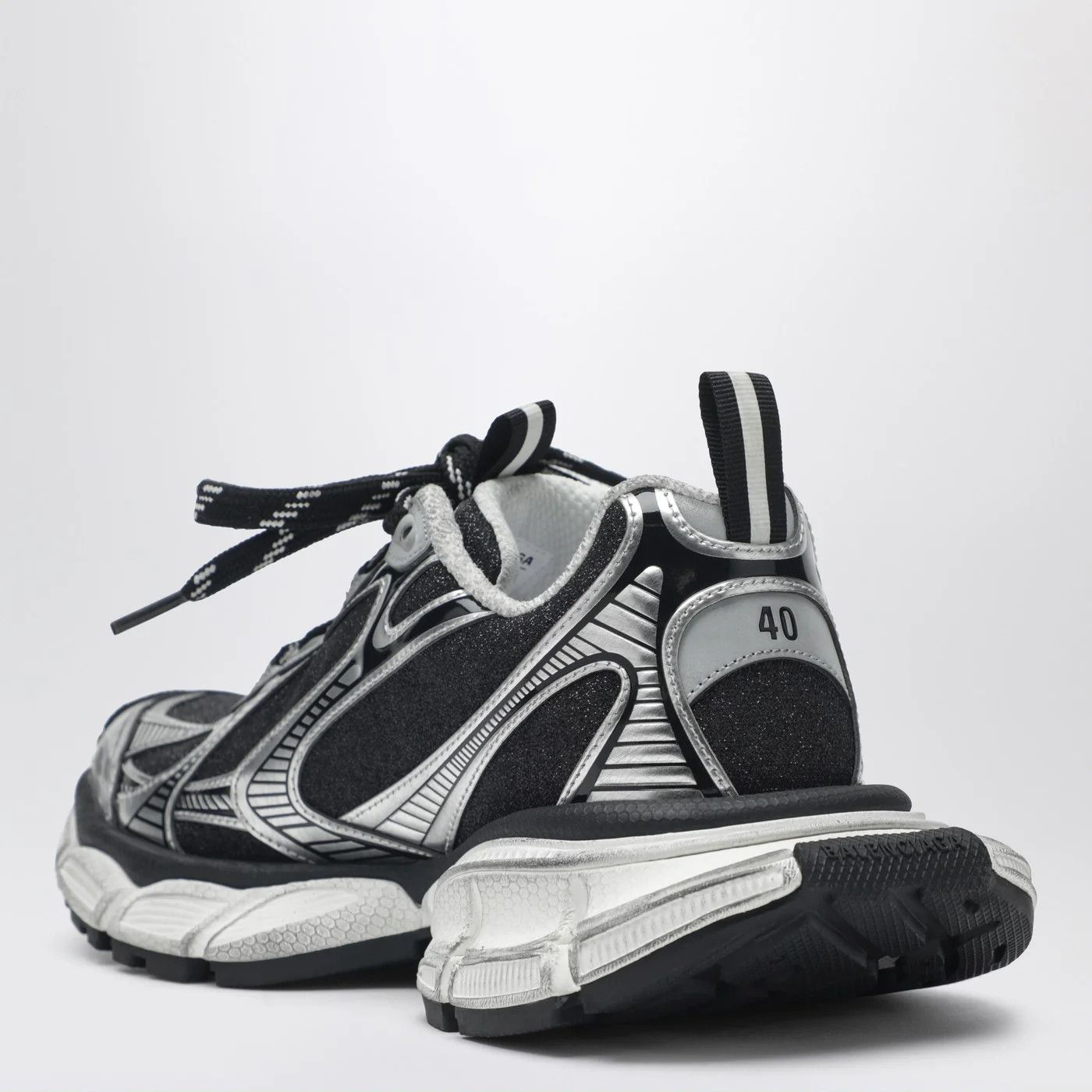 Balenciaga o1d2blof0426 3XL Sneakers in Black/Silver Size US 10 / IT 40 - 4 Thumbnail