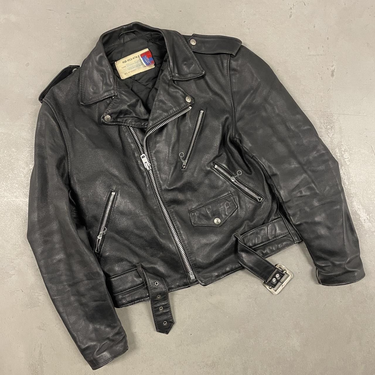 Schott Vintage 80s military issued schott Leather Jacket | Grailed
