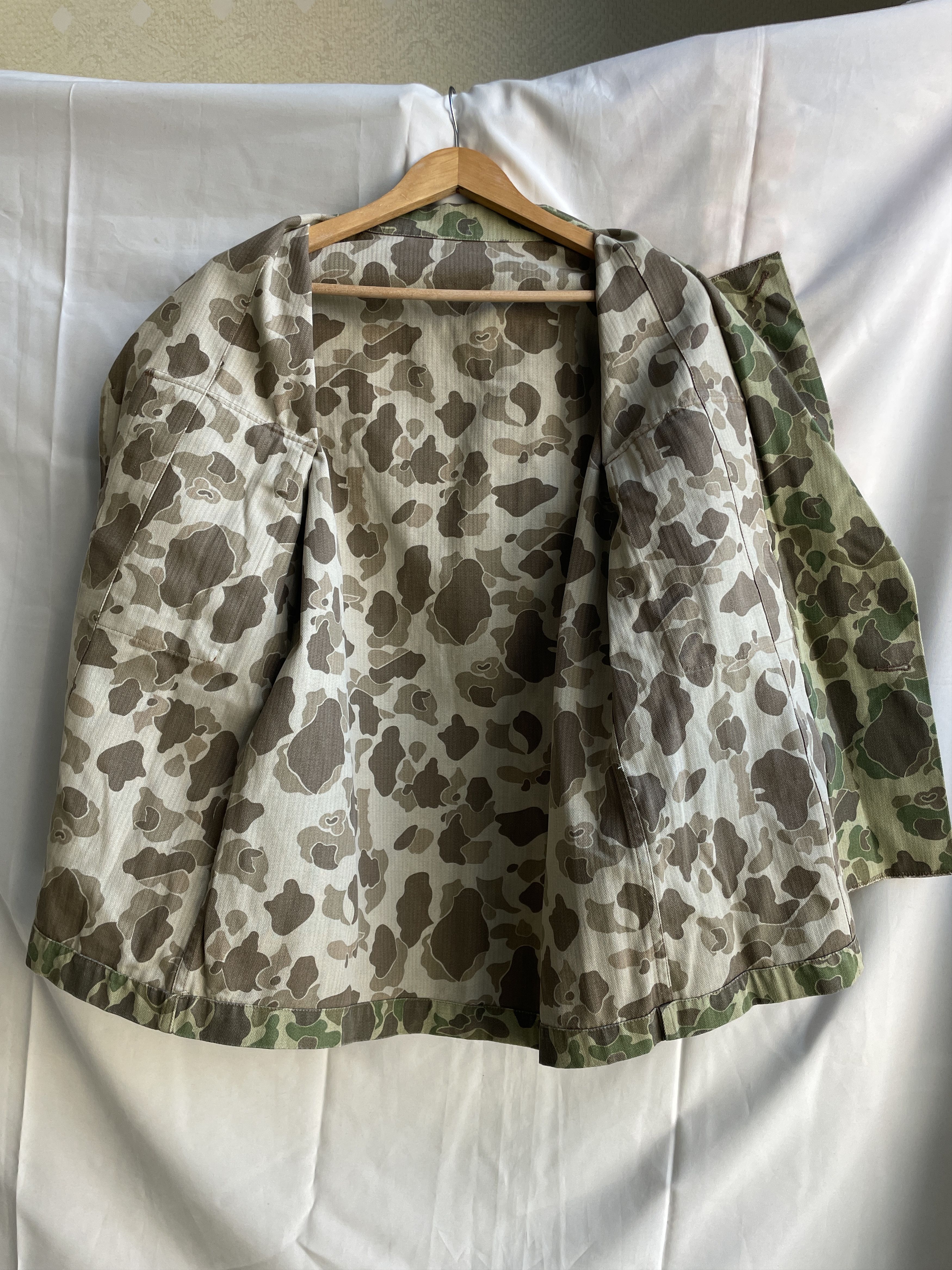 Vintage WWII US Army M-43 Duck Hunter Camo HBT Reproduction Jacket Size US M / EU 48-50 / 2 - 3 Thumbnail