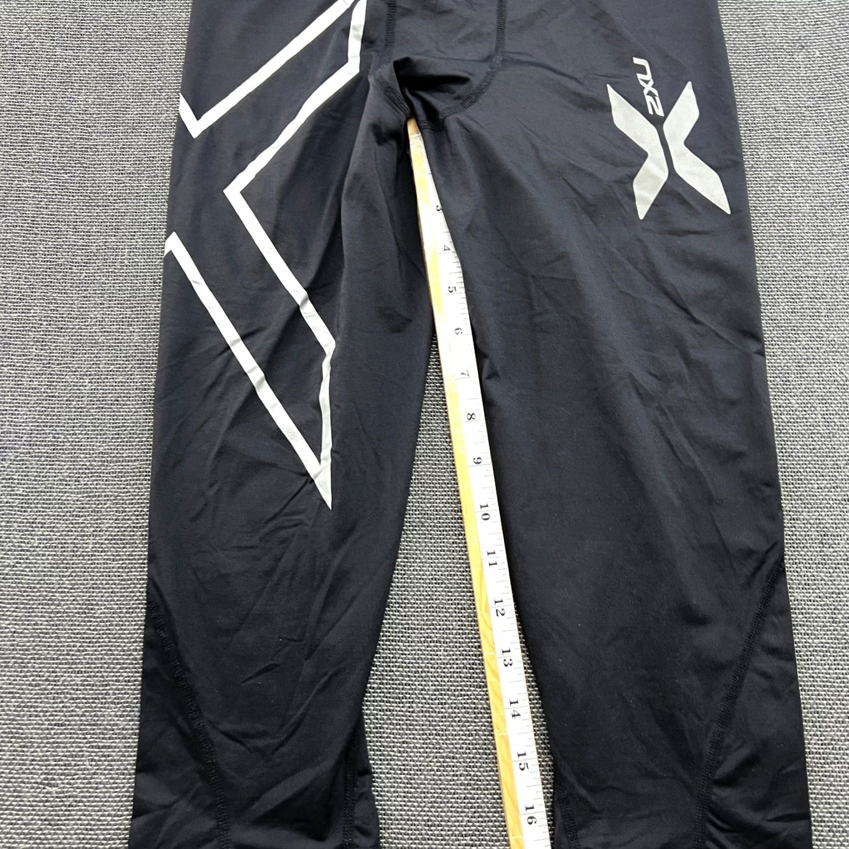 2XU 2XU Mens 7/8 Compression Pants Sport Spandex Elite Black Tights Capri Small Size US 29 - 5 Thumbnail
