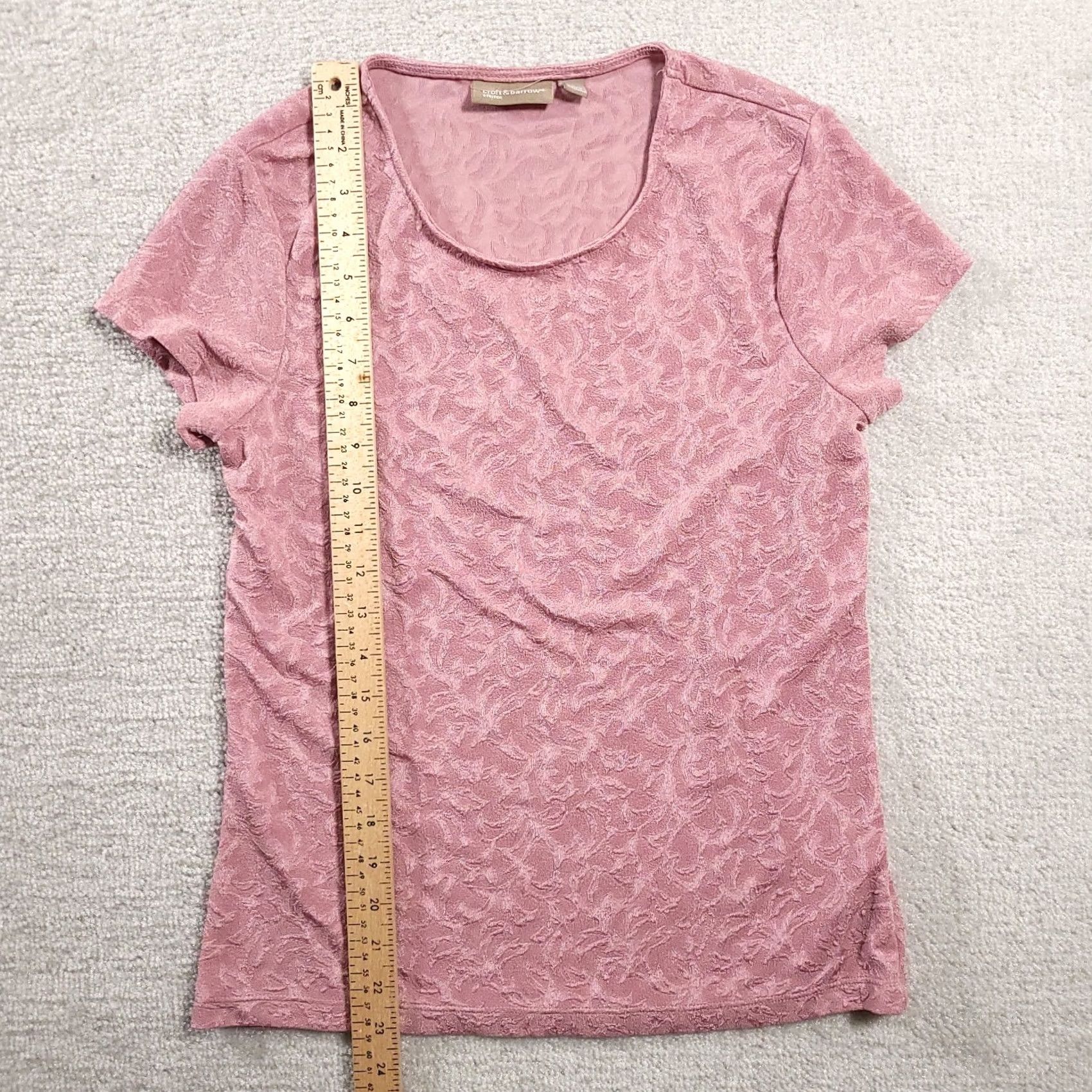 Croft & Barrow Croft & Barrow Womens Short Sleeve Stretch Pullover Shirt Size S Floral Pink Size S / US 4 / IT 40 - 5 Thumbnail