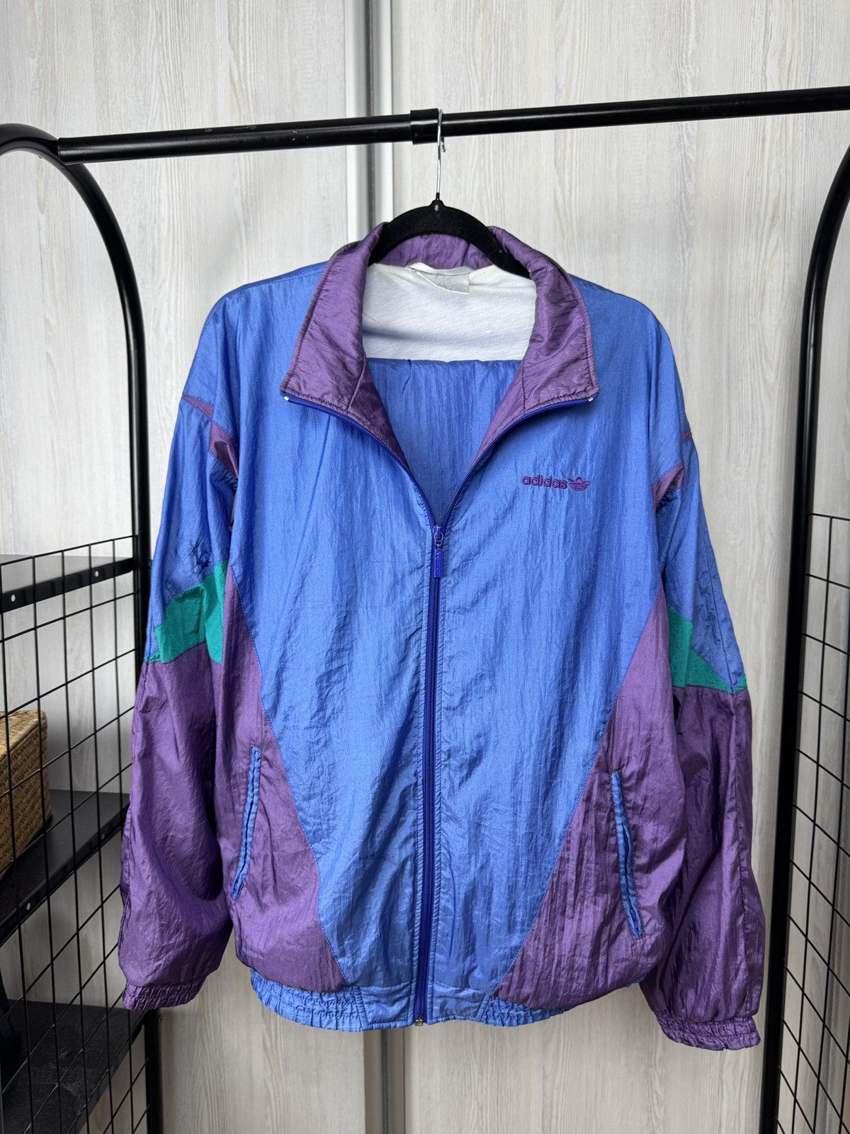 Adidas Adidas vintage 90s nylon shimmer multicolour tracksuit Size US M / EU 48-50 / 2 - 1 Thumbnail