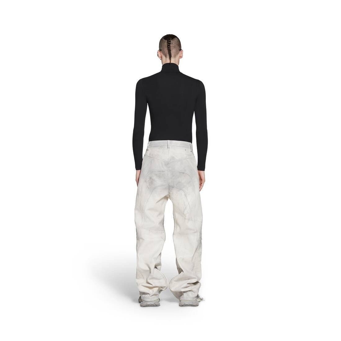 Balenciaga o1srvl11e0825 Biker Baggy Pants in White Size US 36 / EU 52 - 4 Thumbnail