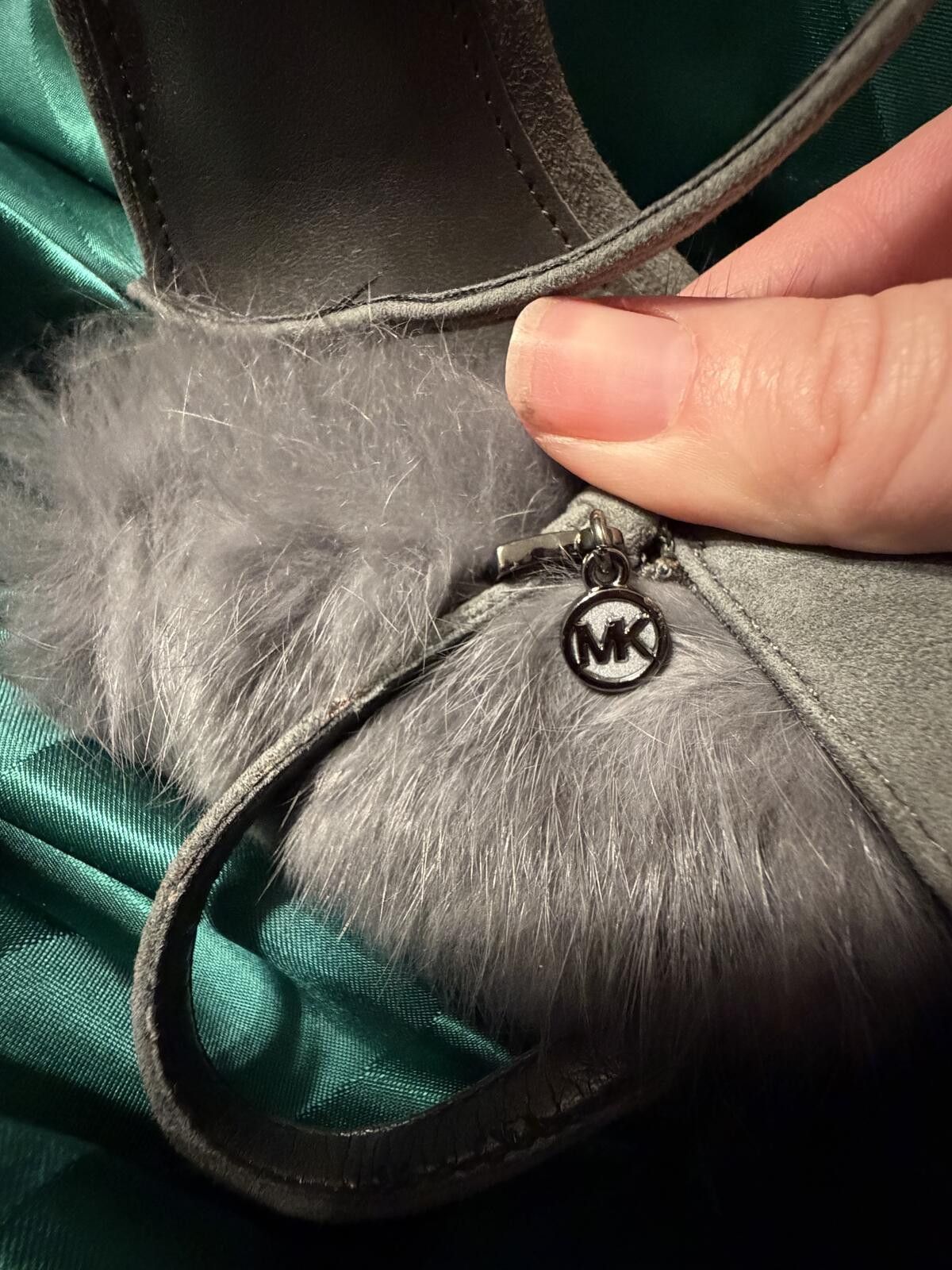 Michael Kors GREY FUR HEELS Michael Kors - RARE COLOR - Real Calf Fur Size US 9.5 / IT 39.5 - 1 Thumbnail