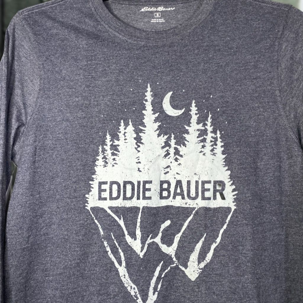 Eddie Bauer VINTAGE Eddie Bauer Long Sleeve T Shirt Mens Small Hiking Heathered Grey 21x29 Size US S / EU 44-46 / 1 - 1 Thumbnail
