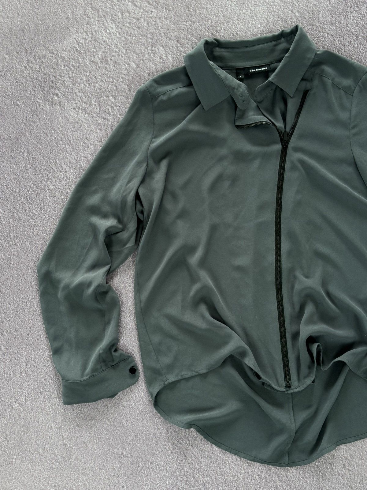 The Kooples The Kooples Vintage Abstract Zip Blouse Size M / US 6-8 / IT 42-44 - 4 Thumbnail