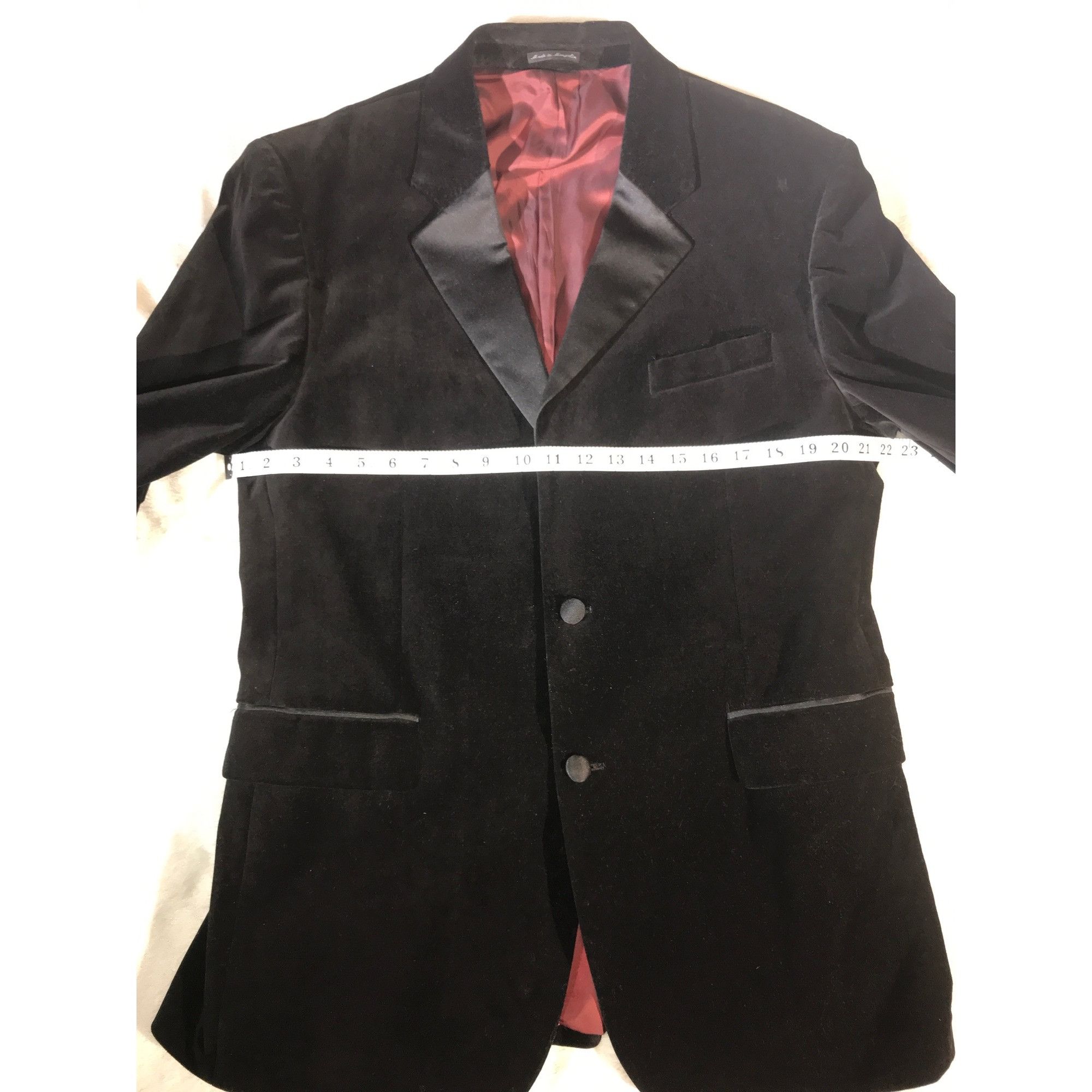Vintage Itali Uomo Men's Black Velvet Button Up Tuxedo Dress Blazer Size US XS / EU 42 / 0 - 6 Thumbnail