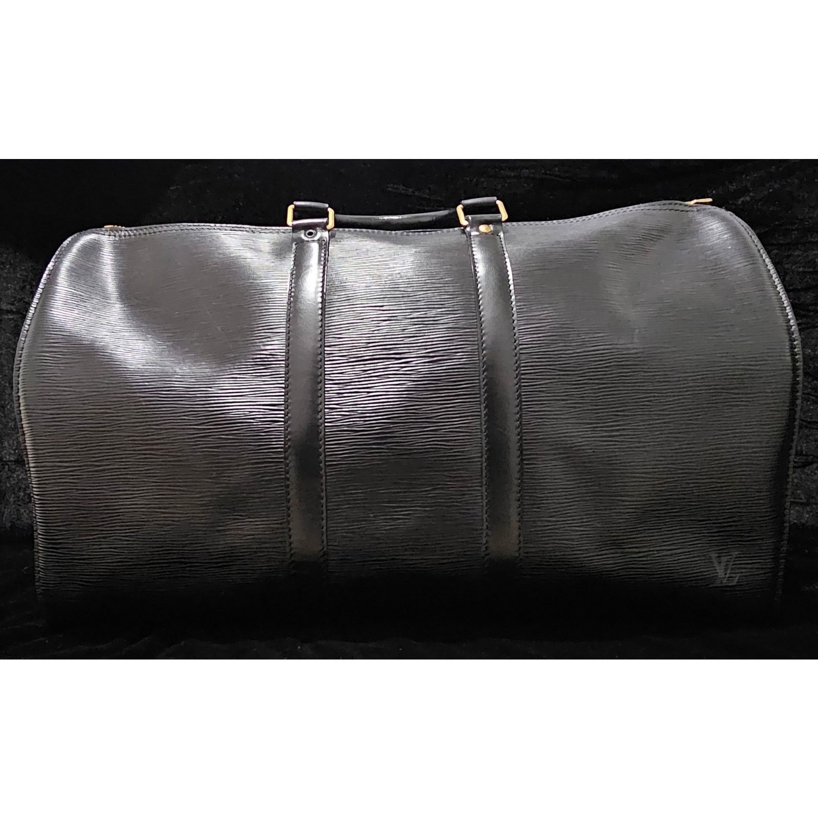 LOUIS VUITTON Epi Keepall 45 Boston Bag Black