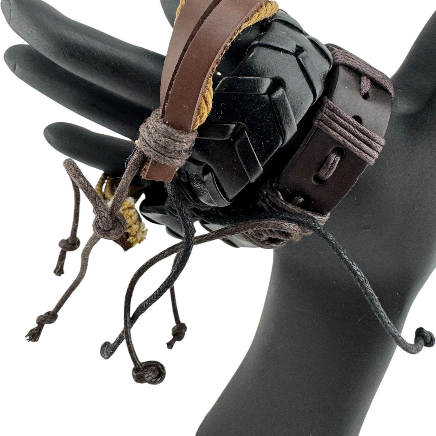 Other Renegades Riff Triple Leather Cuffs for Rebels & Daydreamers Size ONE SIZE - 2 Thumbnail