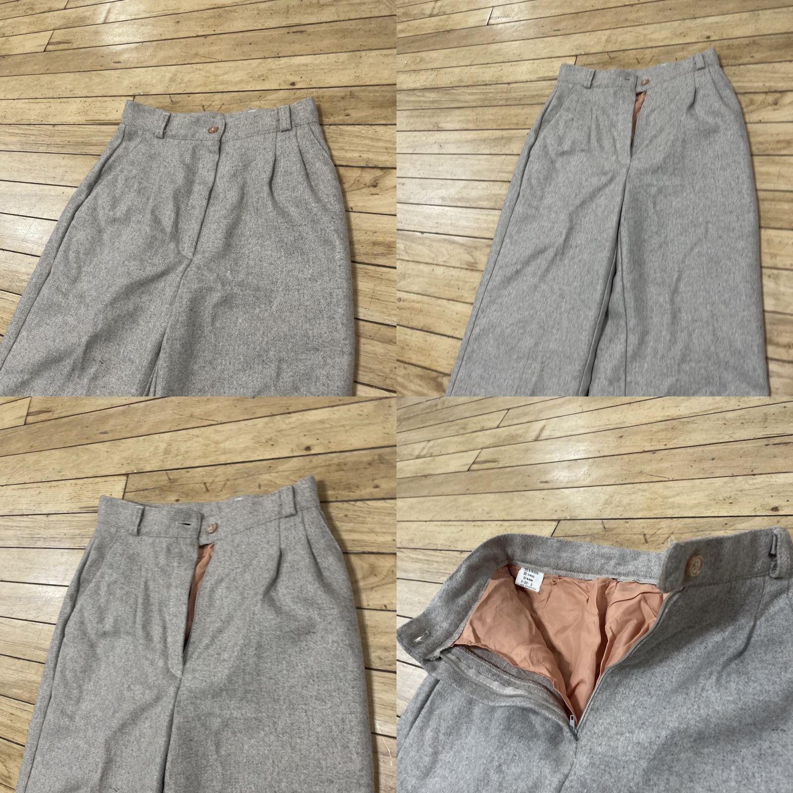 Vintage VINTAGE Contempo Wool Pants Women 22x33 Cream Tweed Old Money S-35- 3 Contempo Size 40" / US 18 - 10 Thumbnail