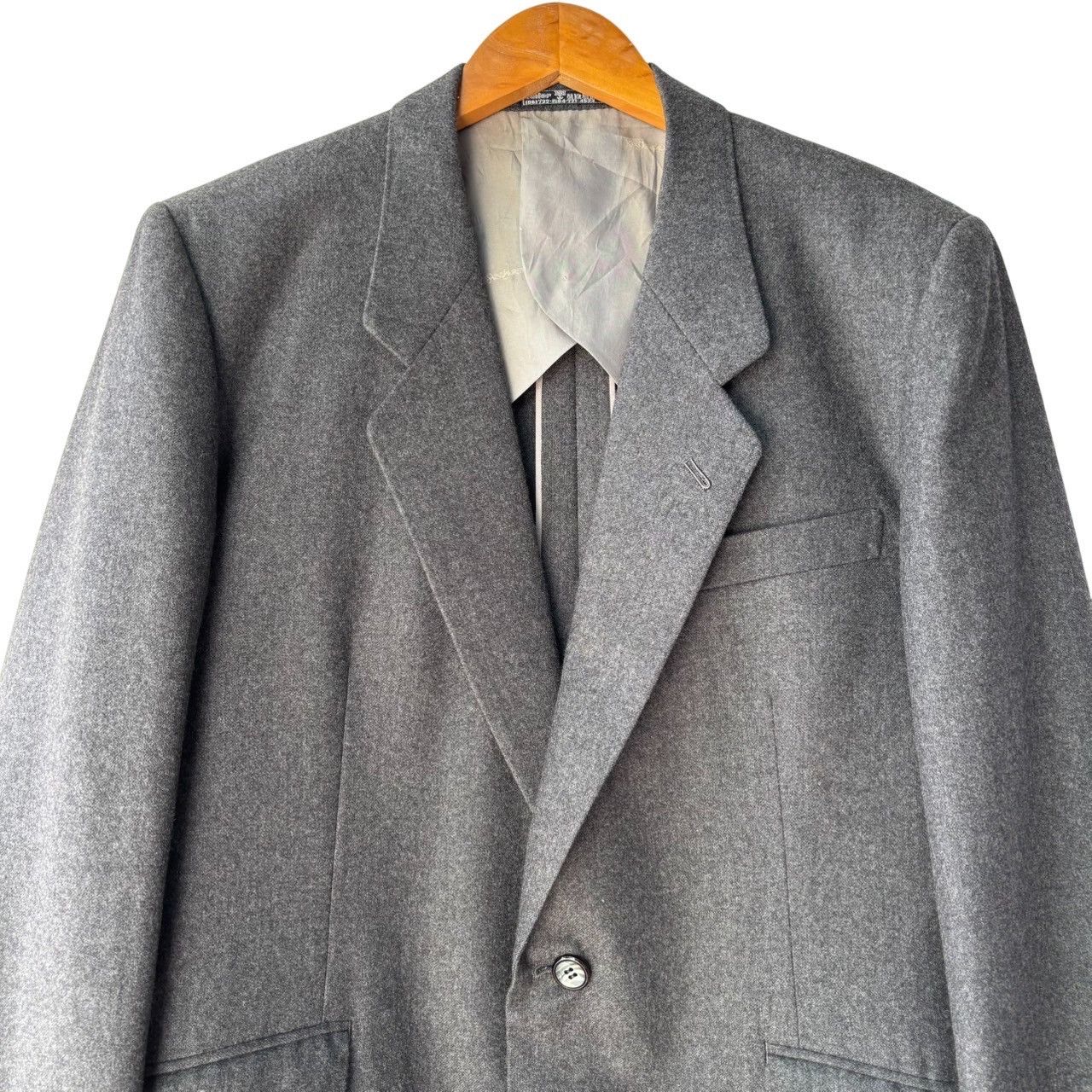 Yves Saint Laurent Vintage Yves Saint Laurent Charcoal Grey Wool Blazer ...