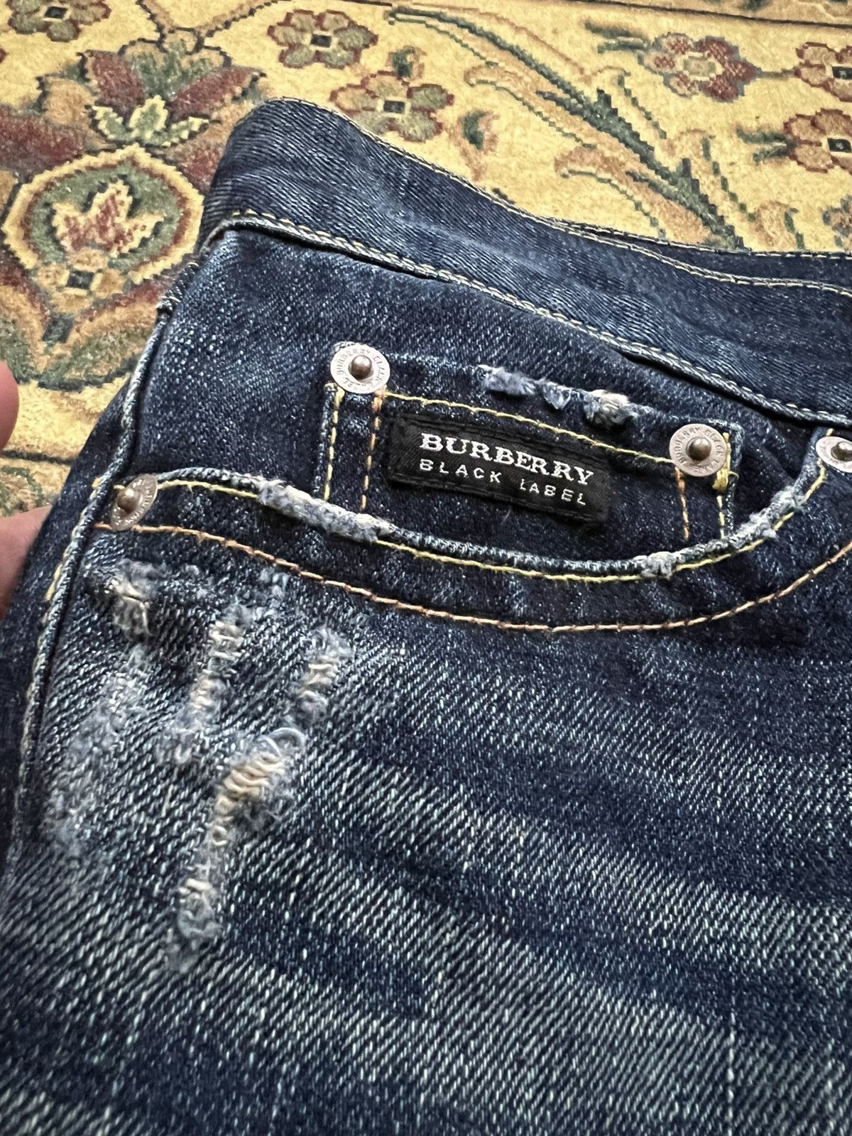 💥Flare💥Burberry Black Label Distressed Flare Jean