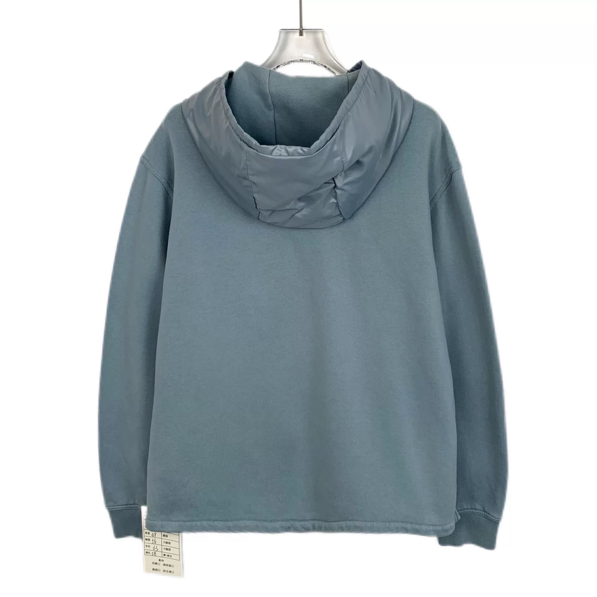 Hermes light blue cotton hooded sweatshirt Size US M / EU 48-50 / 2 - 2 Thumbnail