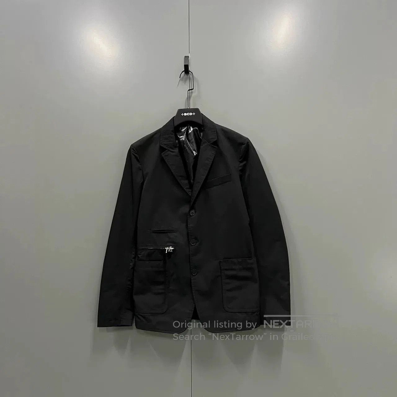 Givenchy Black Single-Button Suit Jacket.