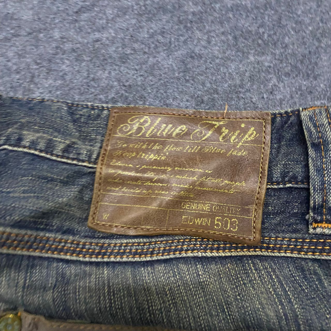 Edwin 💥Best Offer💥Vintage Edwin Blue Trip Distressed Denim Size US 36 / EU 52 - 13 Thumbnail