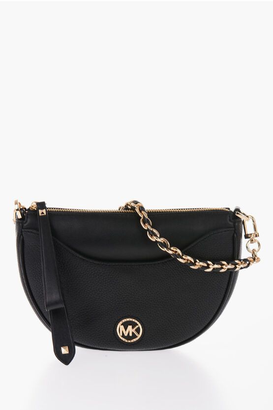 Michael Kors MICHAEL Leather DOVER Crossbody Bag with Golden Details ...