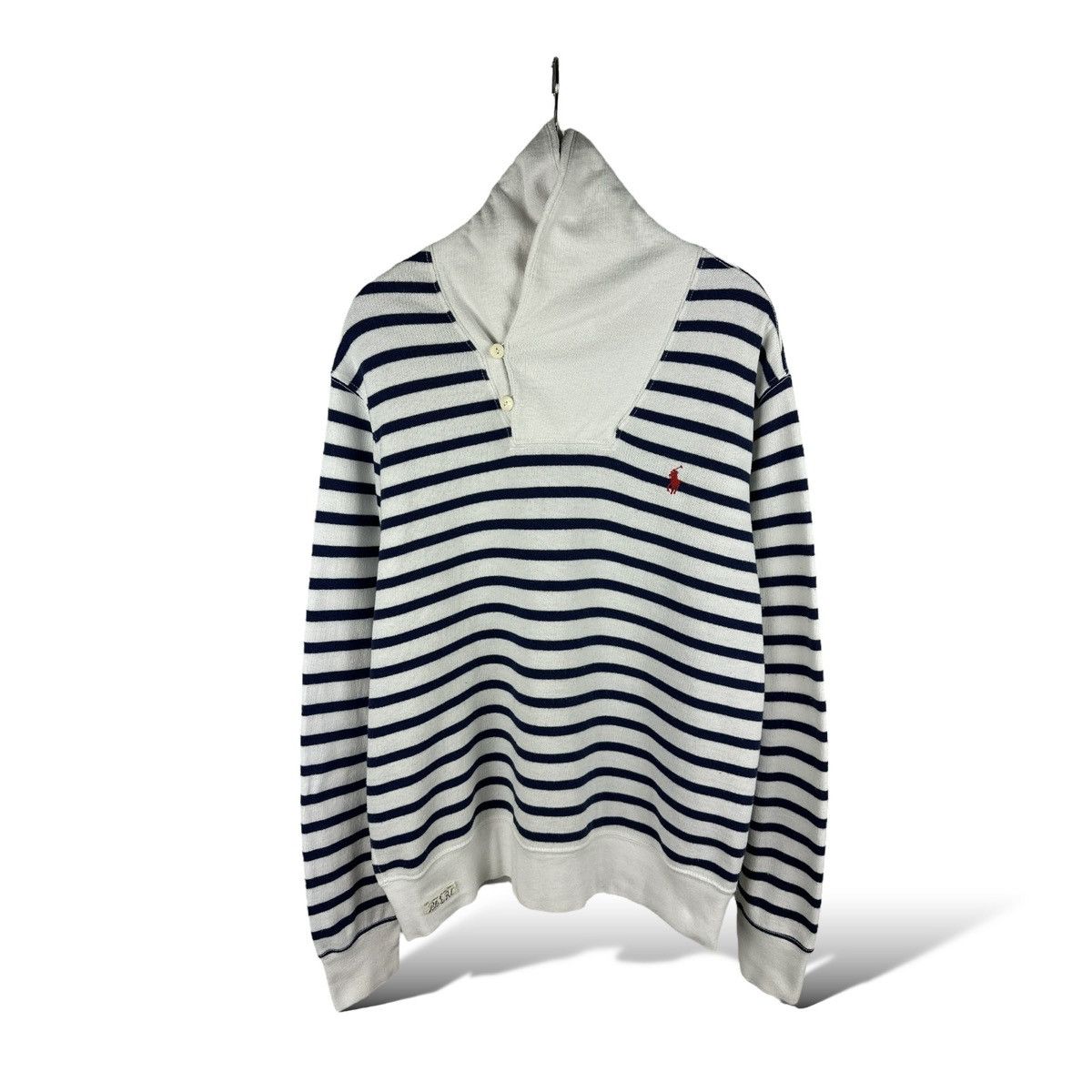 Polo Ralph Lauren Polo Ralph Lauren Shawl Collar Knit Sweater Striped Size US L / EU 52-54 / 3 - 1 Thumbnail