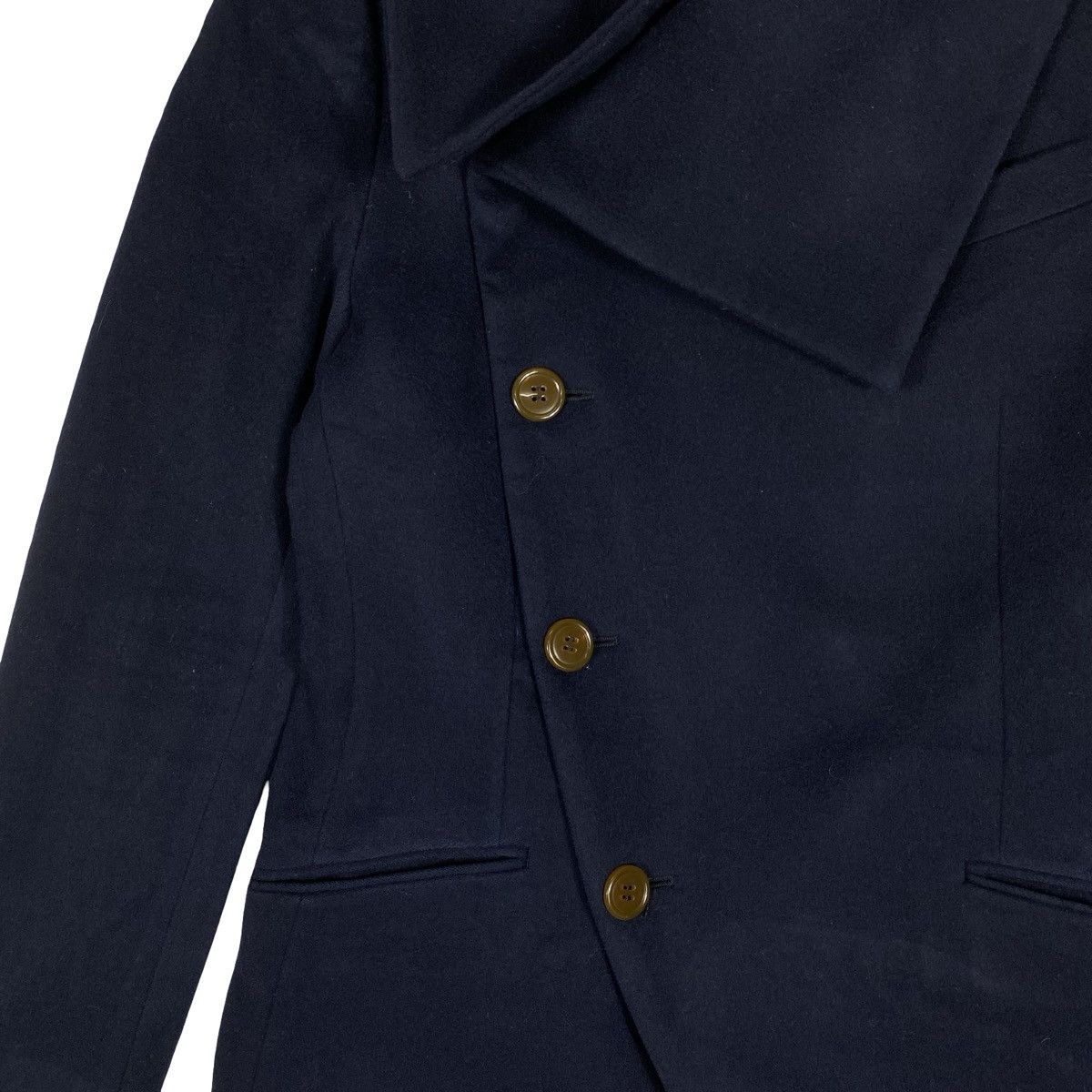 Vivienne Westwood Vivienne Westwood MAN Asymmetrical Navy Wool Coat Size US M / EU 48-50 / 2 - 6 Thumbnail
