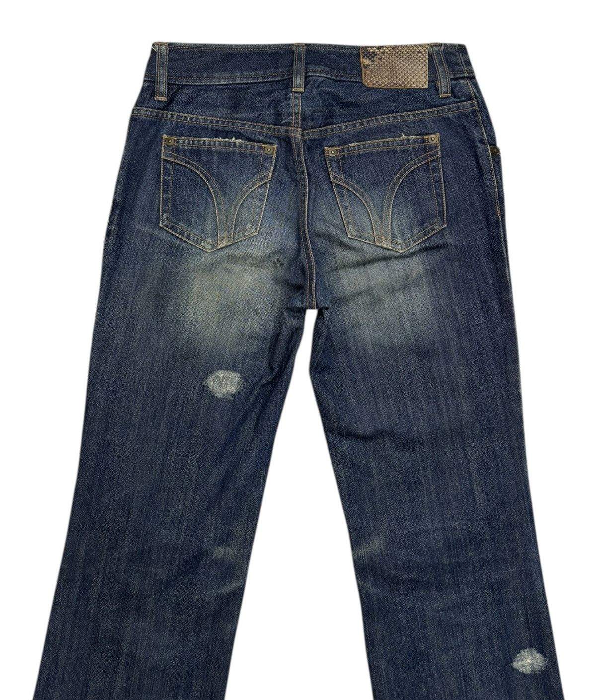 Japanese Brand × Patrick Cox Flare Jeans PATRICK COX WANNABE Flared Denim Jeans Size 28" / US 6 / IT 42 - 6 Thumbnail