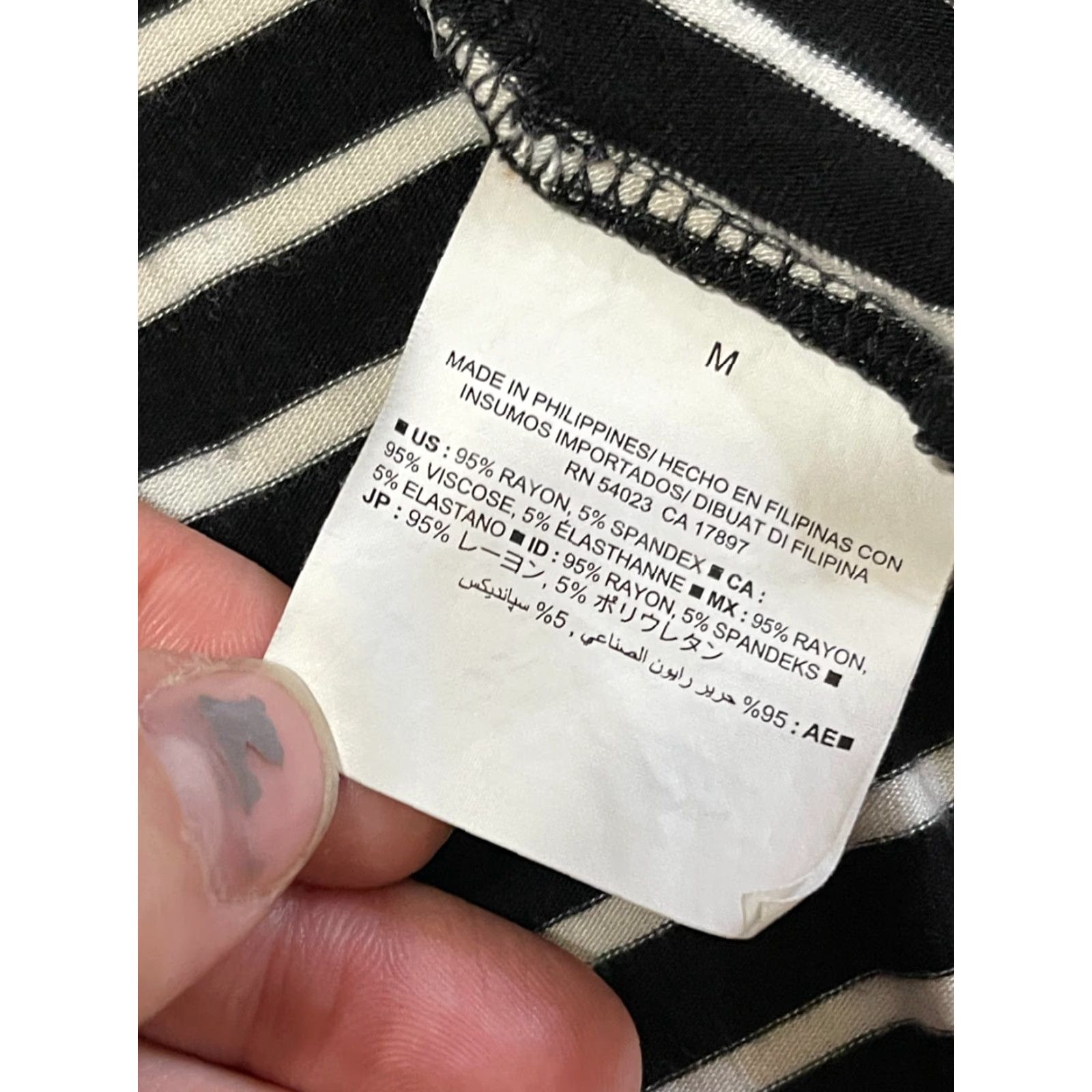 Old Navy Old Navy Dress Women’s Size Medium Black White Striped A-Line Long Sleeve Knee Length Size M / US 6-8 / IT 42-44 - 6 Thumbnail