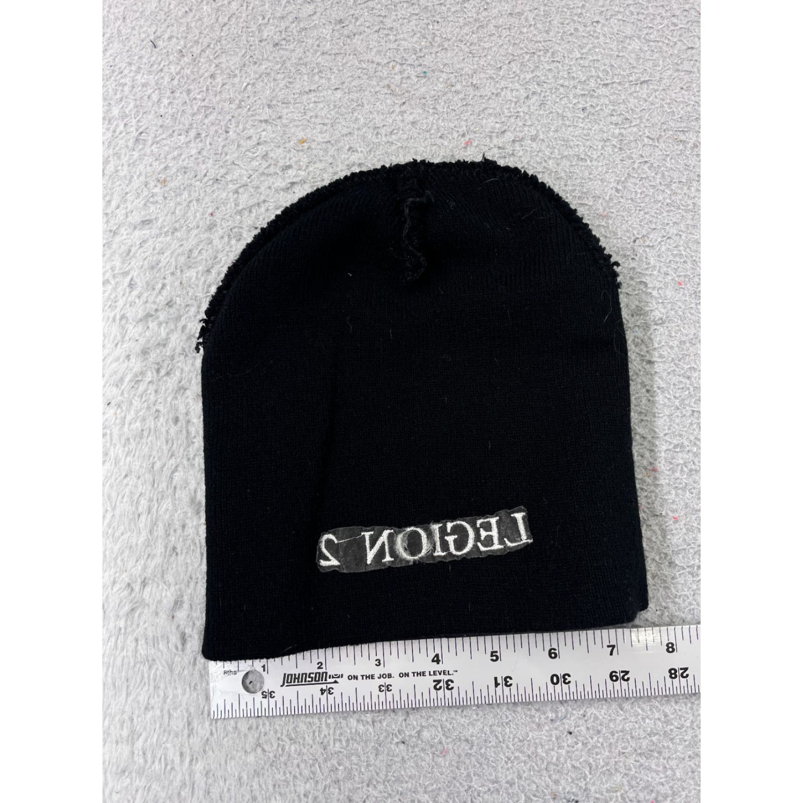 Vintage Legion 2 Beanie Toque Adult One Size Black Knit 100% Acrylic Embroidered Ski Size ONE SIZE - 4 Thumbnail