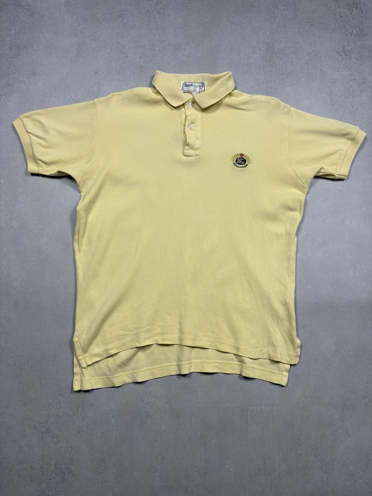 Burberry 80s Vintage Burberrys London Polo Shirt Embroidered Crest Size US L / EU 52-54 / 3 - 1 Thumbnail