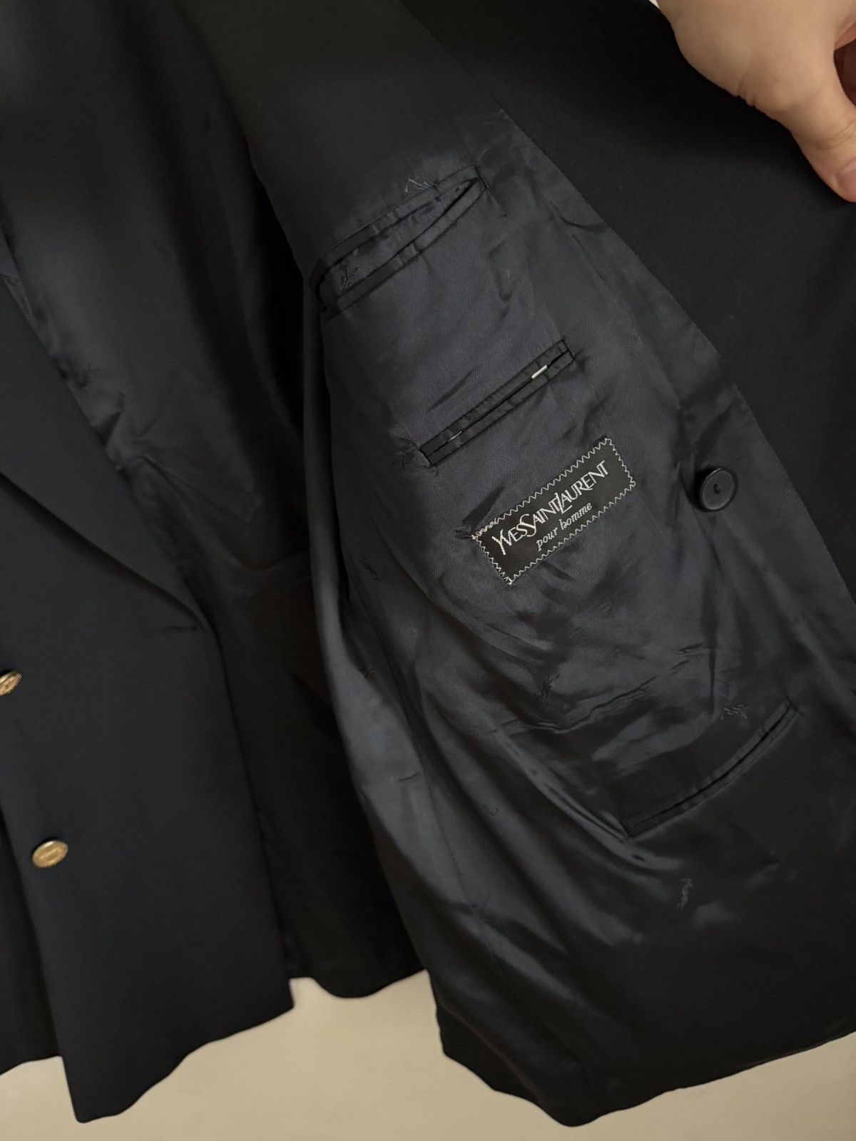Yves Saint Laurent Yves Saint Laurent pour homme double breasted blazer. Size 52S - 6 Thumbnail