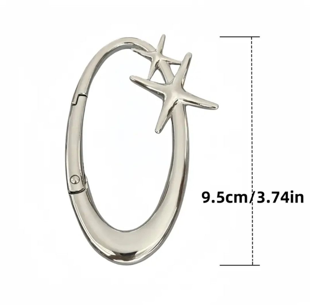 Japanese Brand Star ✨ Sparkle Oval Fashion Carabiner Size ONE SIZE - 2 Thumbnail