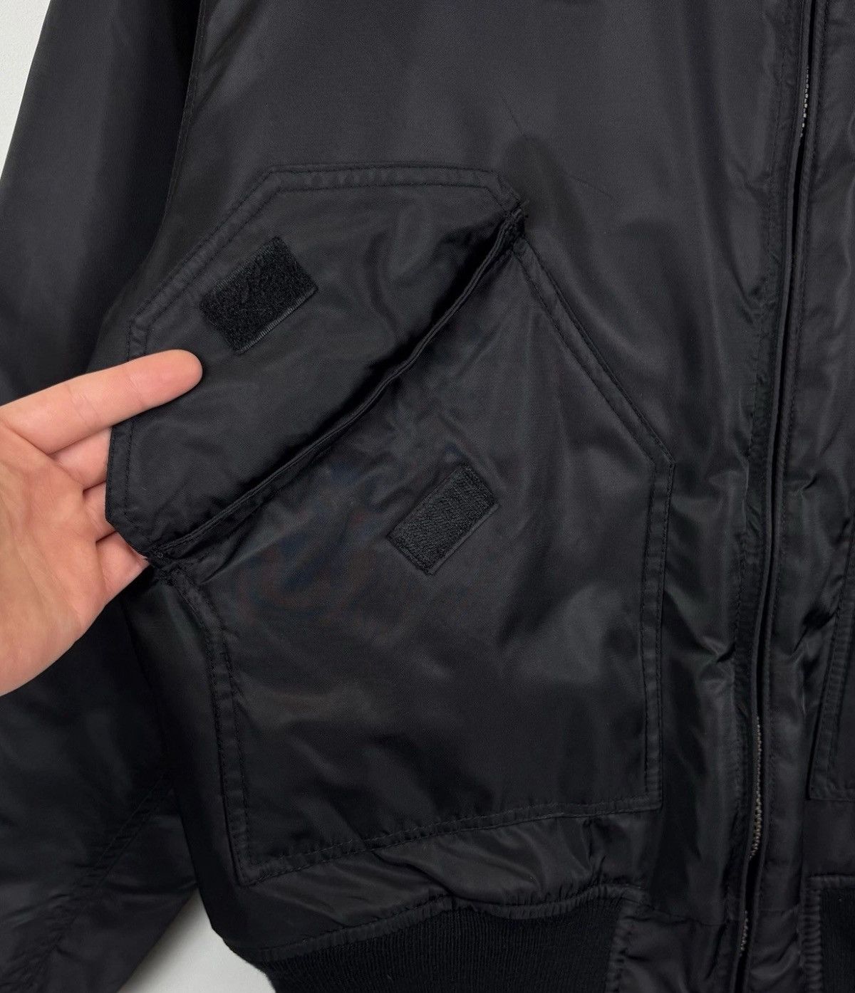 MIL-TEC Mil-Tec SWAT CWU Bomber Jacket Black Full Zip Nylon Military Size US XL / EU 56 / 4 - 5 Thumbnail