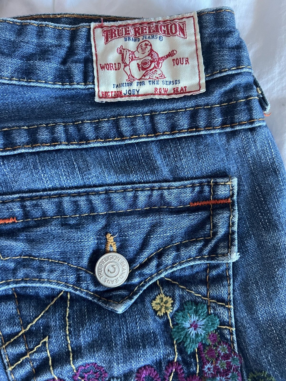 True Religion True Religion Joey Godiva embroidered jeans VINTAGE Y2K RARE Size 29" - 3 Thumbnail