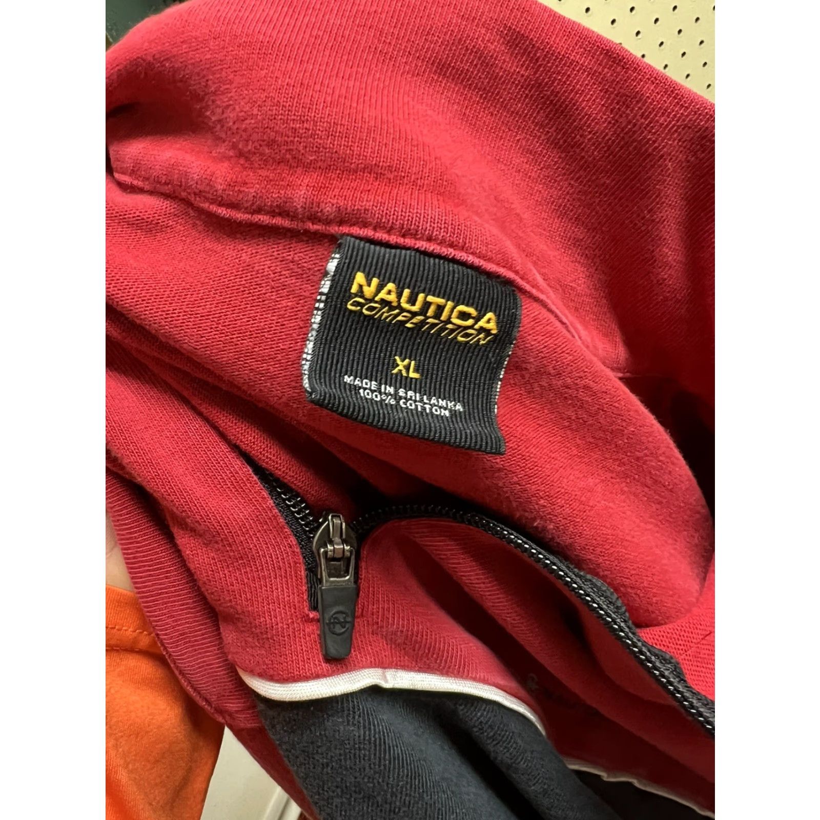 Nautica VINTAGE Nautica Competition Sweatshirt Long Sleeve Pull Over 1/4 Zip XL Red Black Mens Size US XL / EU 56 / 4 - 4 Thumbnail