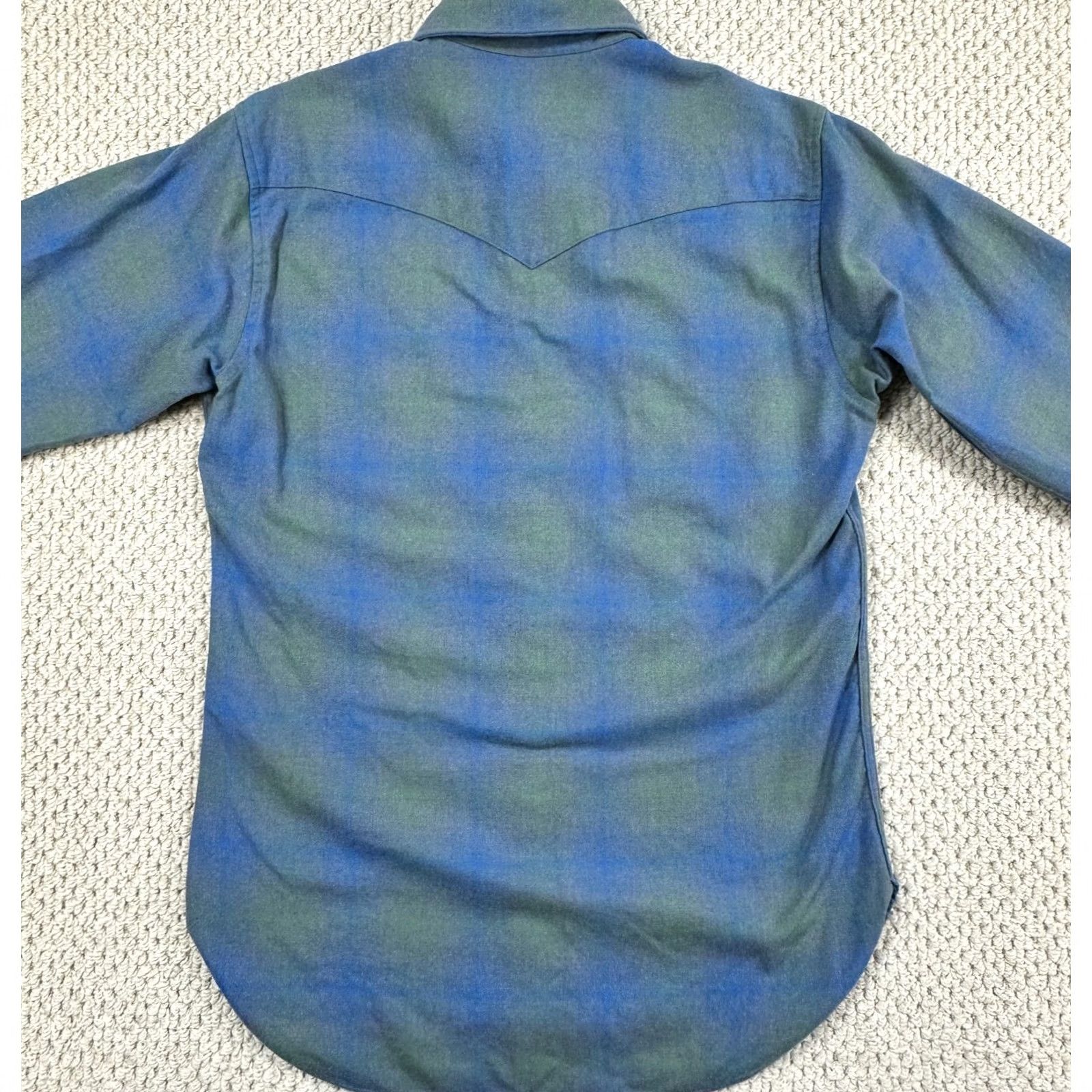 Pendleton VINTAGE Pendleton Shirt Men M Blue Shadow Plaid High Grade Western Flannel Size US M / EU 48-50 / 2 - 2 Thumbnail
