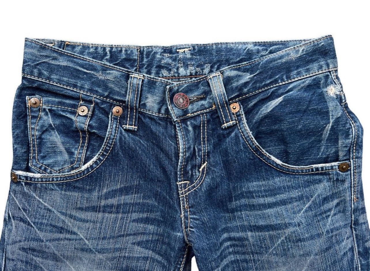 Edwin Vintage Edwin Blue Trip Distressed Flare Denim Jeans 29x29 Size 29" - 6 Thumbnail