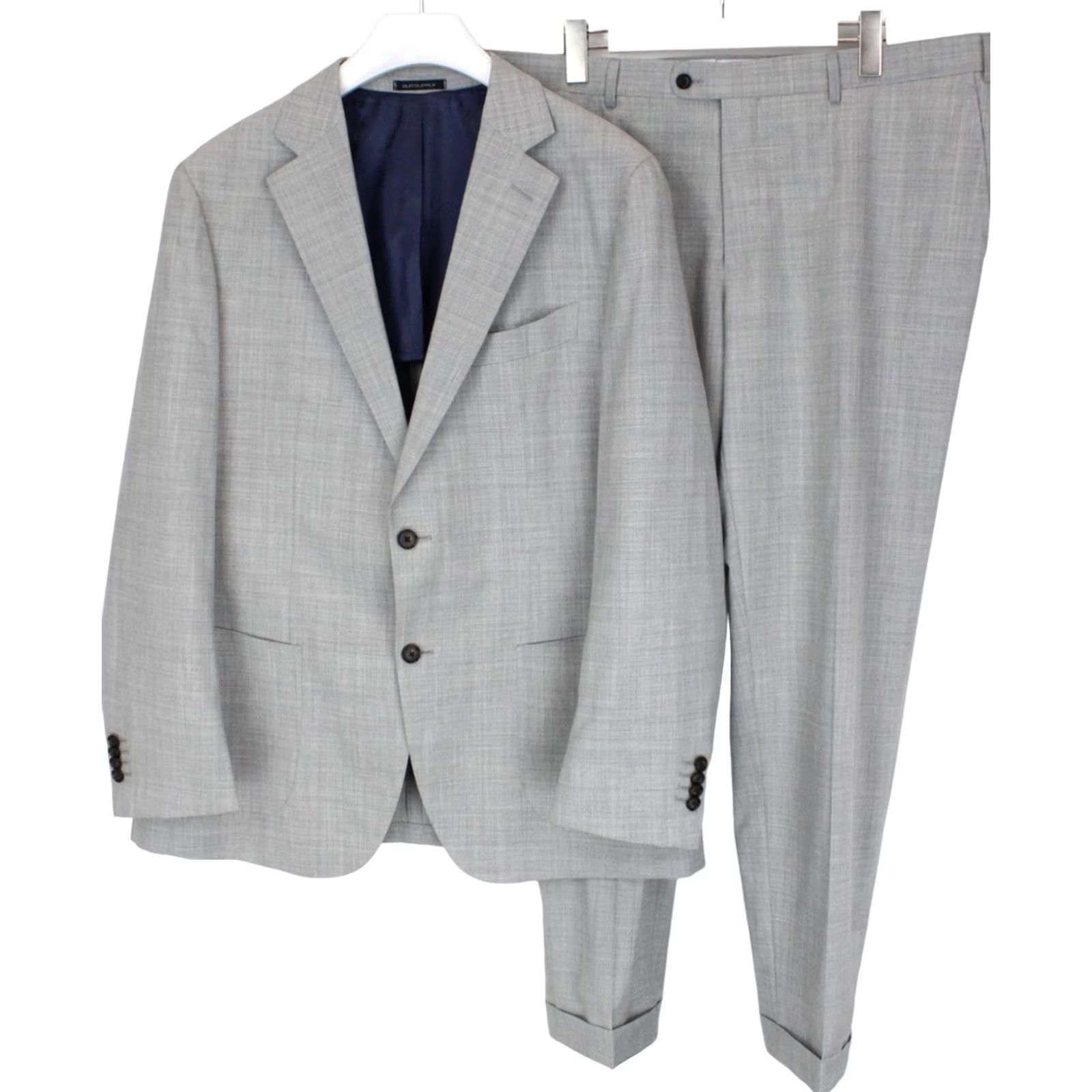 Suitsupply Suitsupply Suit Men's UK 46 / UK 42 Grey Wool 2 Piece Havana Patch HL Slim Brescia Size 46R - 2 Thumbnail