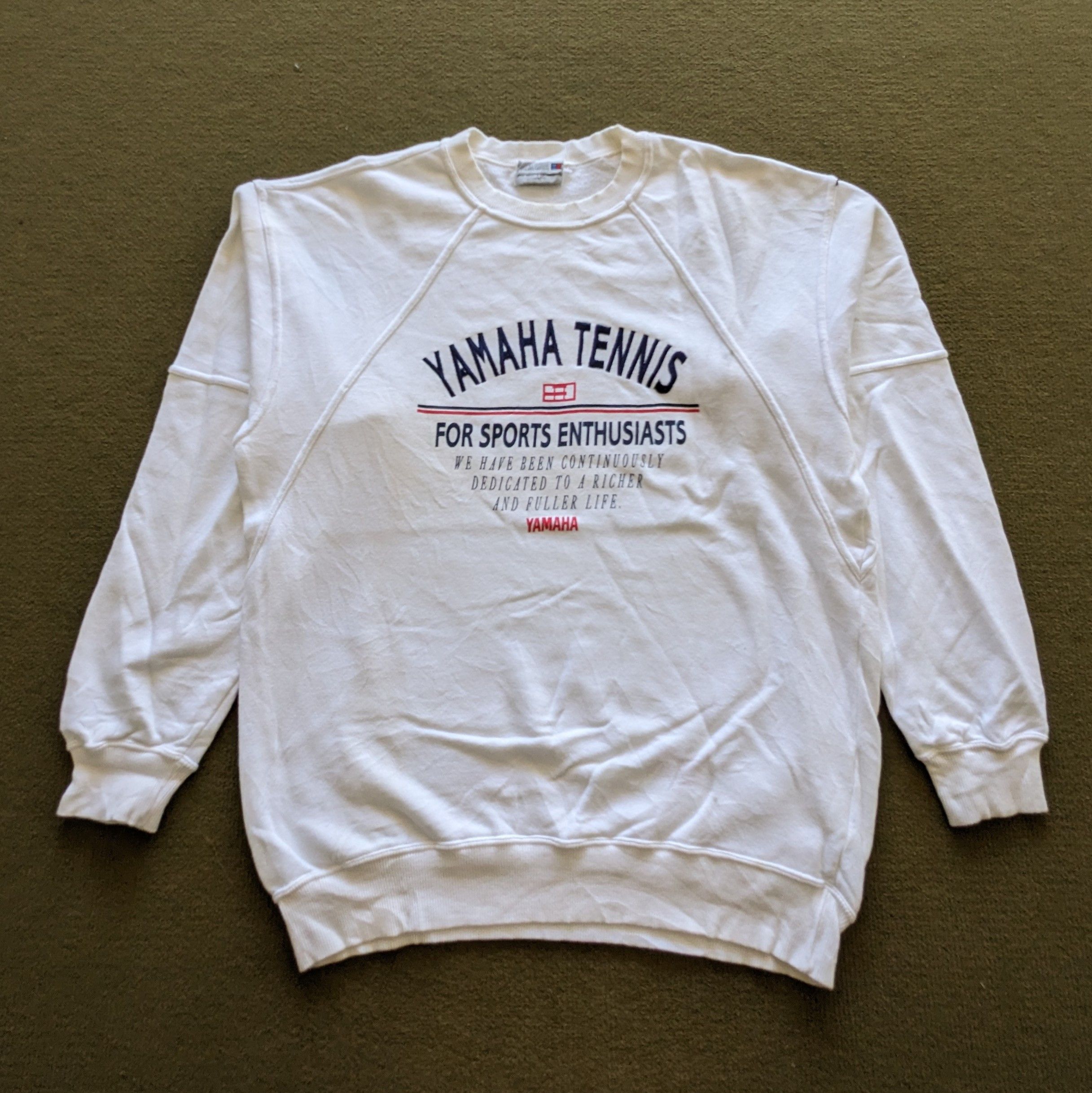 Yamaha Vintage YAMAHA TENNIS Sportswear Sweatshirt Size US M / EU 48-50 / 2 - 1 Thumbnail