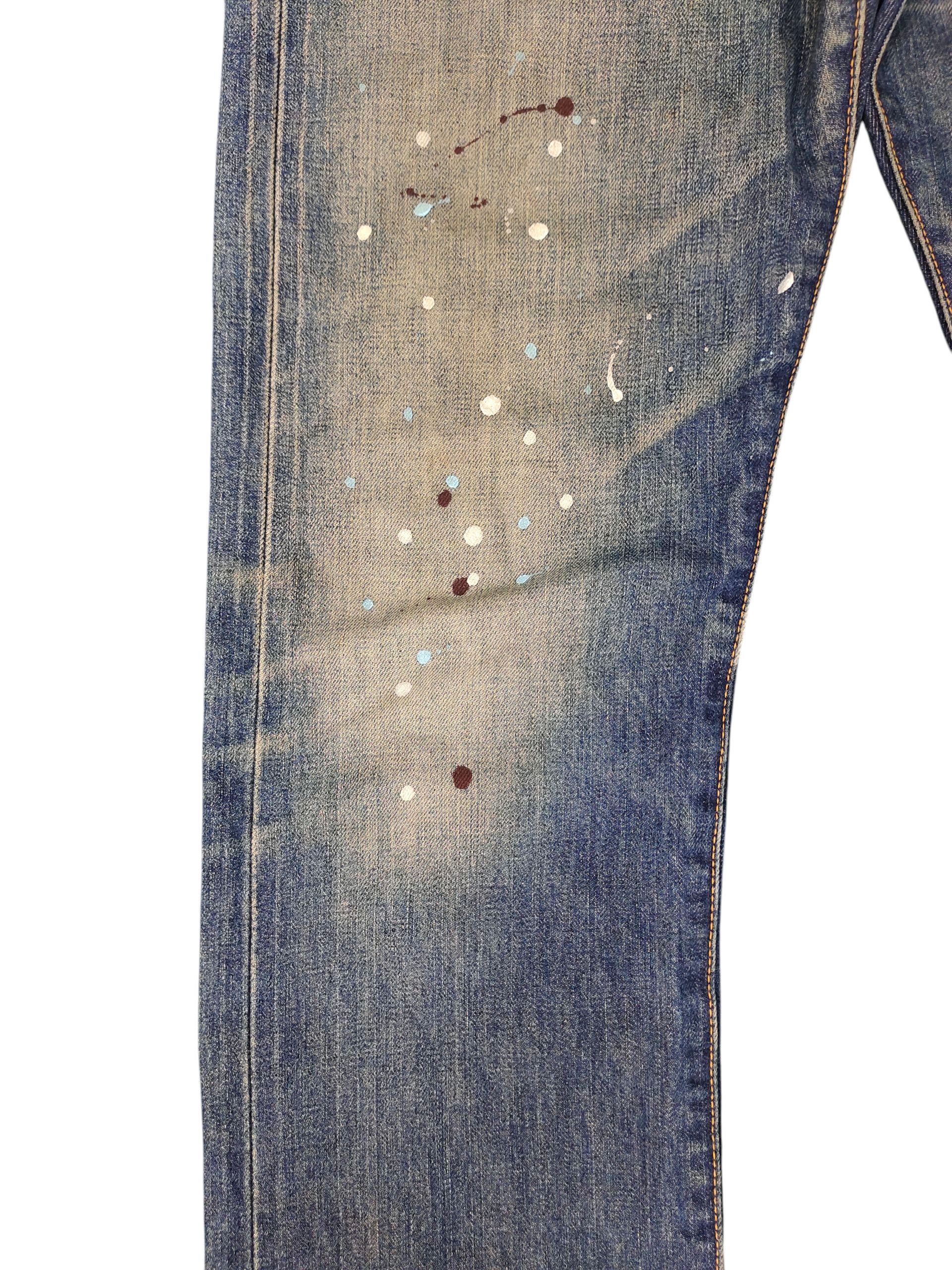 Comme des Garcons × Undercover Vintage Levis 505 Painted Clawmark Distress Denim Jeans Size US 33 - 5 Thumbnail