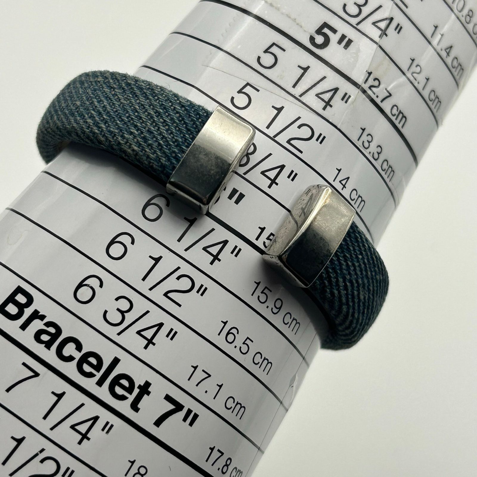 Other Vintage Embassy Watch Faceted Crystal Bezel BlueDenim Strap Size ONE SIZE - 8 Thumbnail