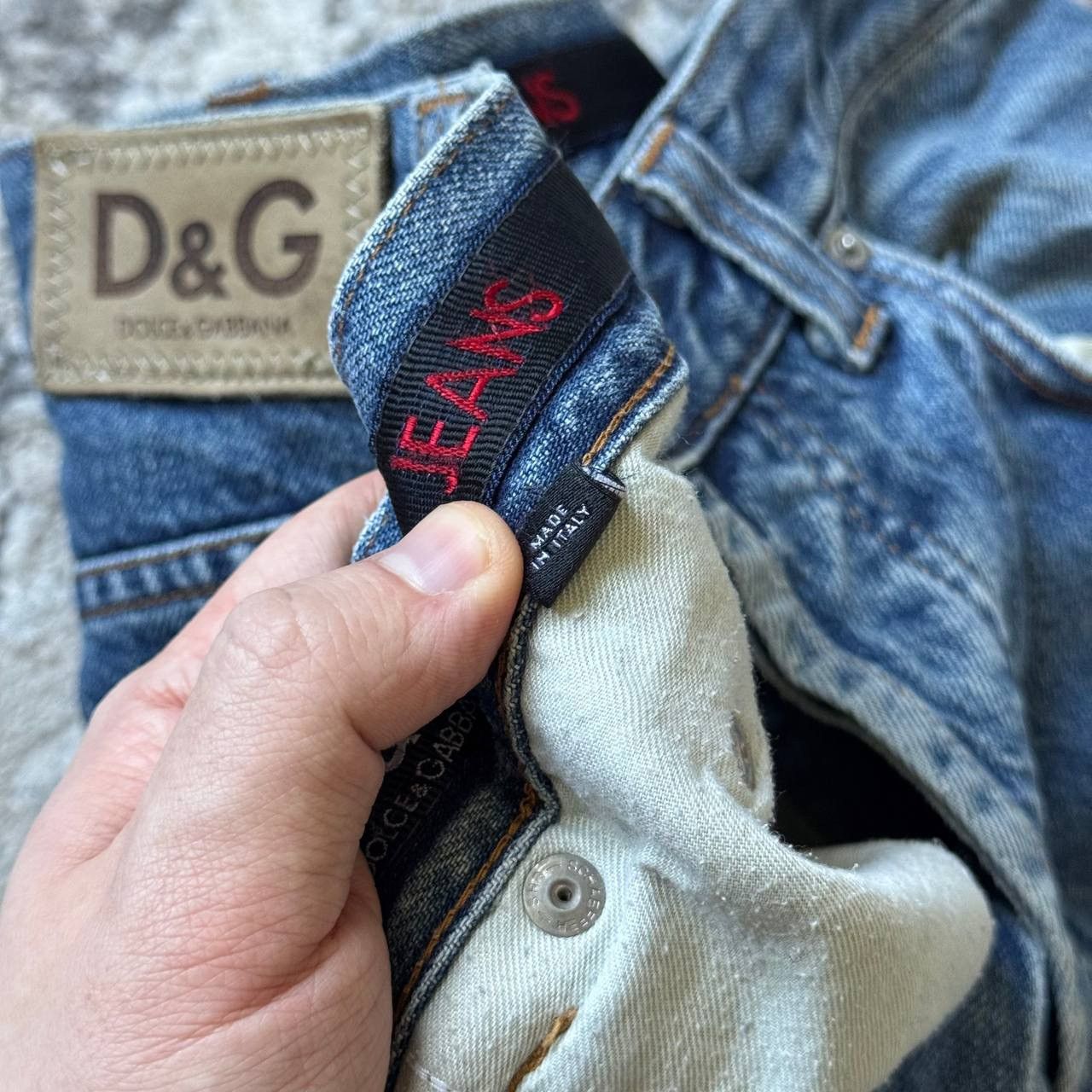 Dolce & Gabbana Crazy Vintage Dolce & Gabbana Straight Heavy Relaxed Jeans Size US 34 / EU 50 - 13 Thumbnail