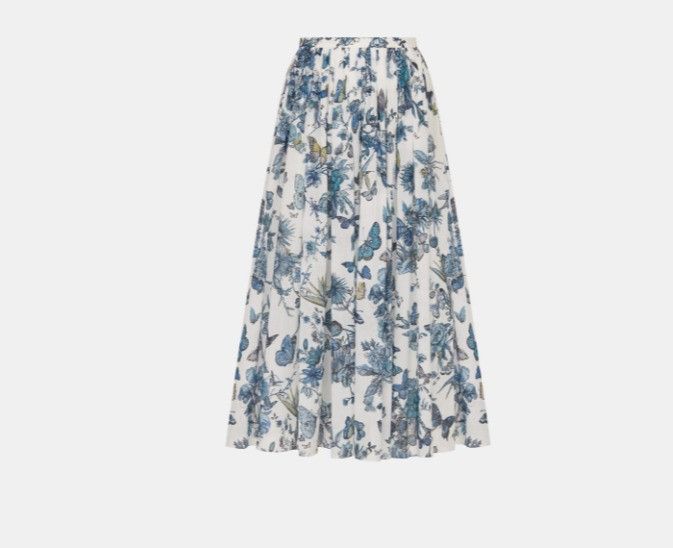 o1w1db10225 411J33A36 Flared Mid-Length Skirt in Multicolor
