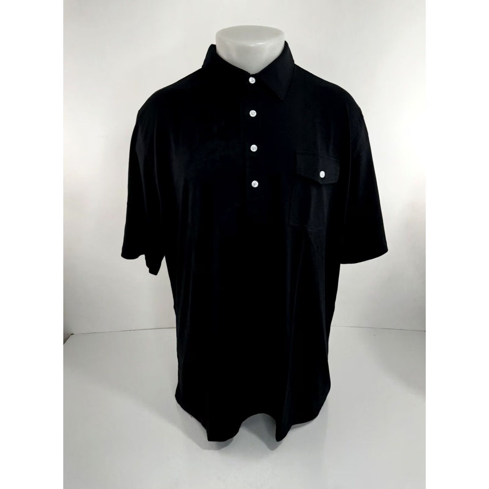 Vintage Criquet Austin - Golf Polo Shirt - XXL Pocket - Black - 2XL - Mens - Polo Size US XXL / EU 58 / 5 - 2 Thumbnail