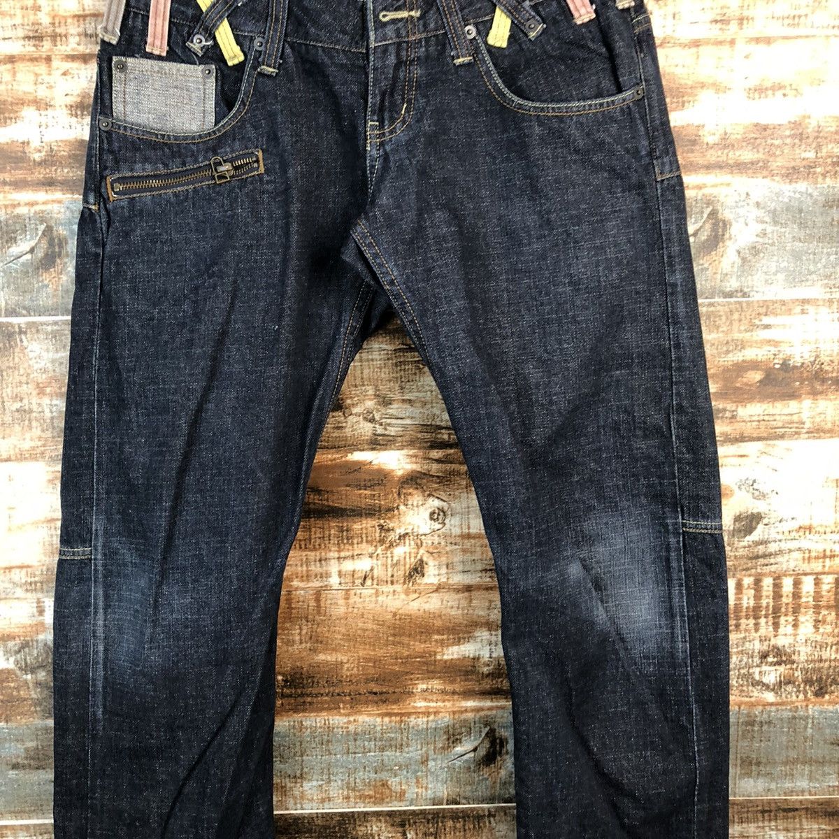 Japanese Brand DL Dani Nate double waist Black Denim Pants #C614 Size US 29 - 5 Thumbnail