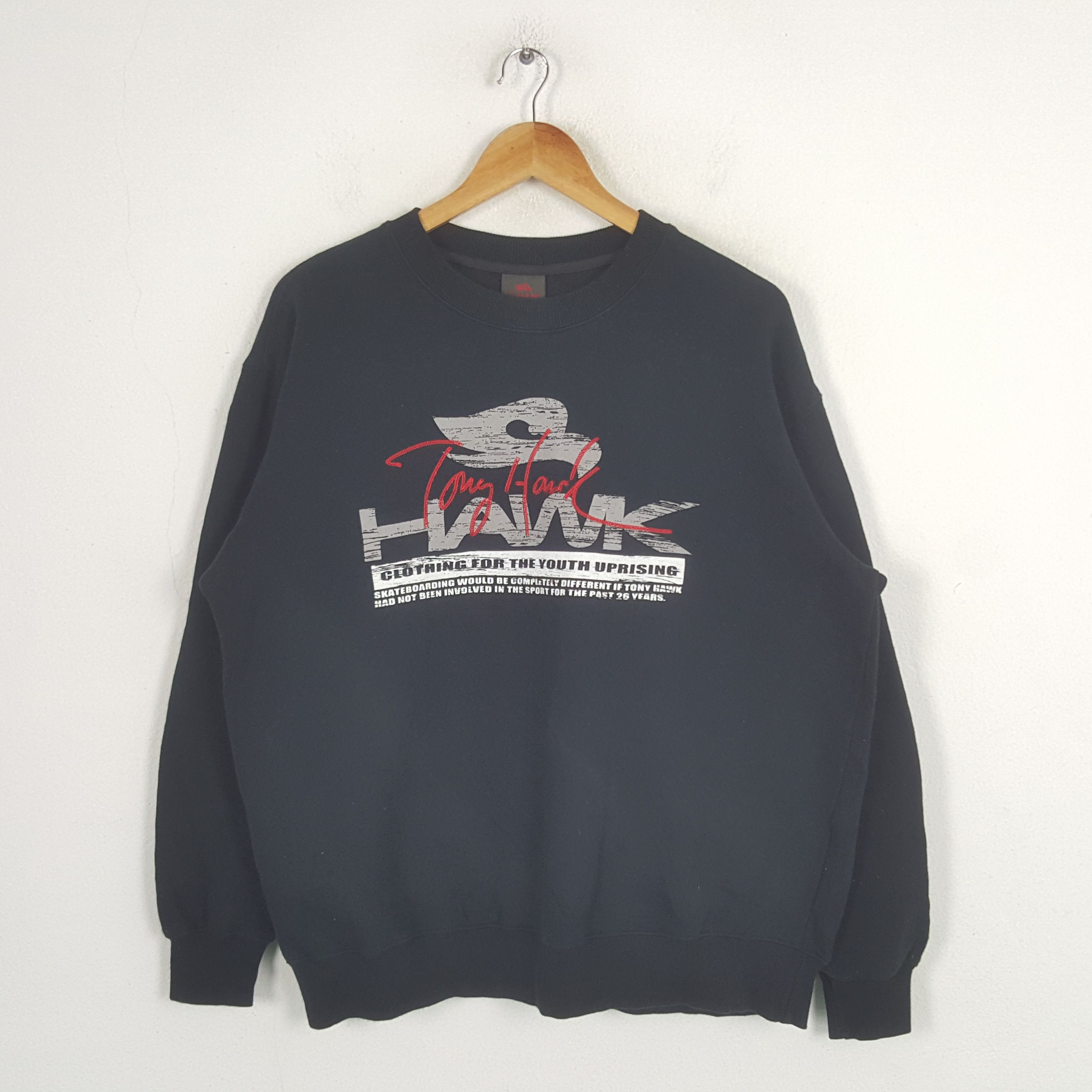 Tony Hawk Vintage Tony Hawk American Skateboard Sweatshirt C292N9 Size US L / EU 52-54 / 3 - 1 Thumbnail