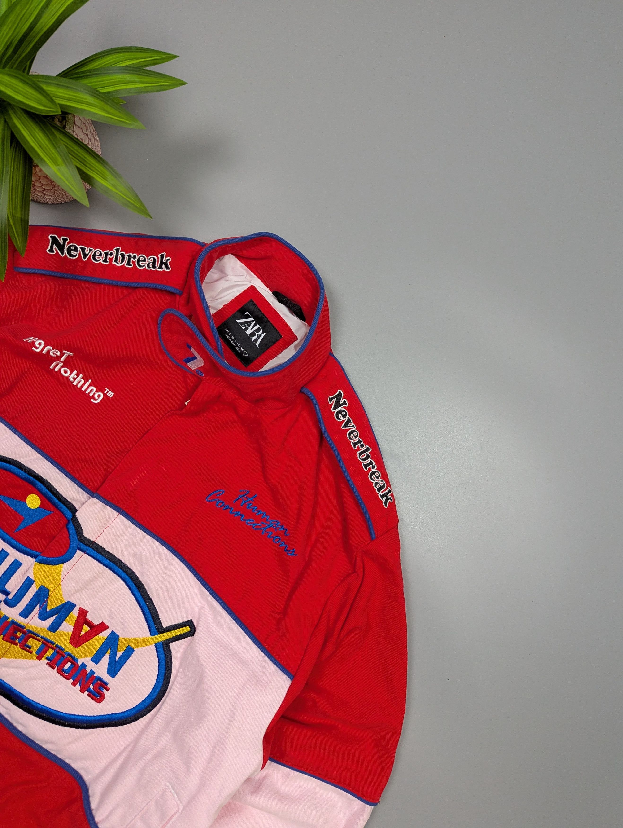 Zara Vintage Zara Racing F1 Nascar Jacket Retro Cotton Bomber Size US L / EU 52-54 / 3 - 5 Thumbnail